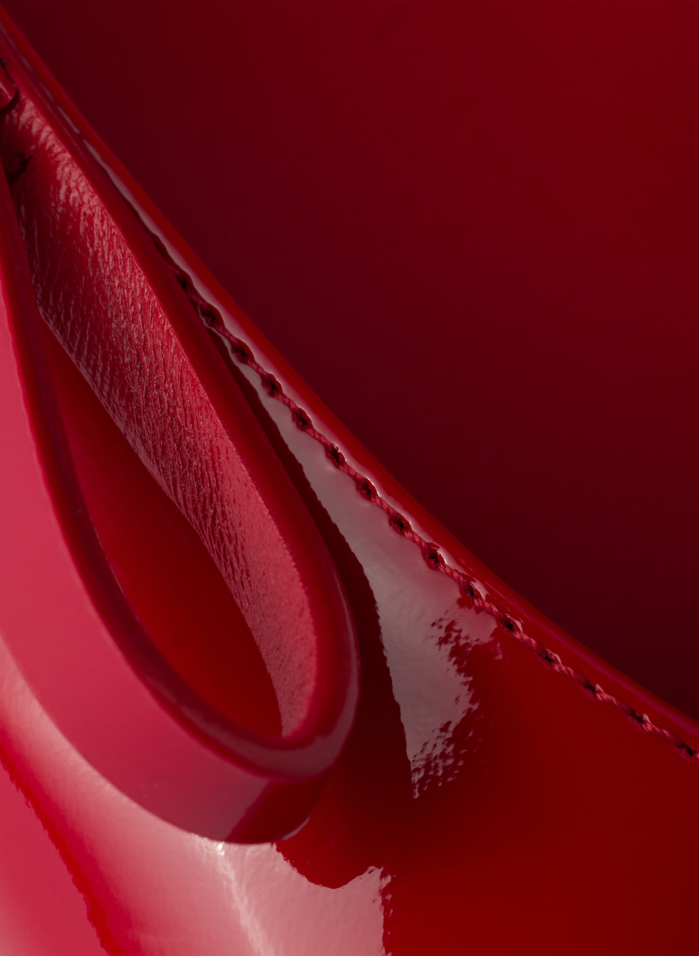 Escarpins à bride arrière en cuir verni PRADA Rouge