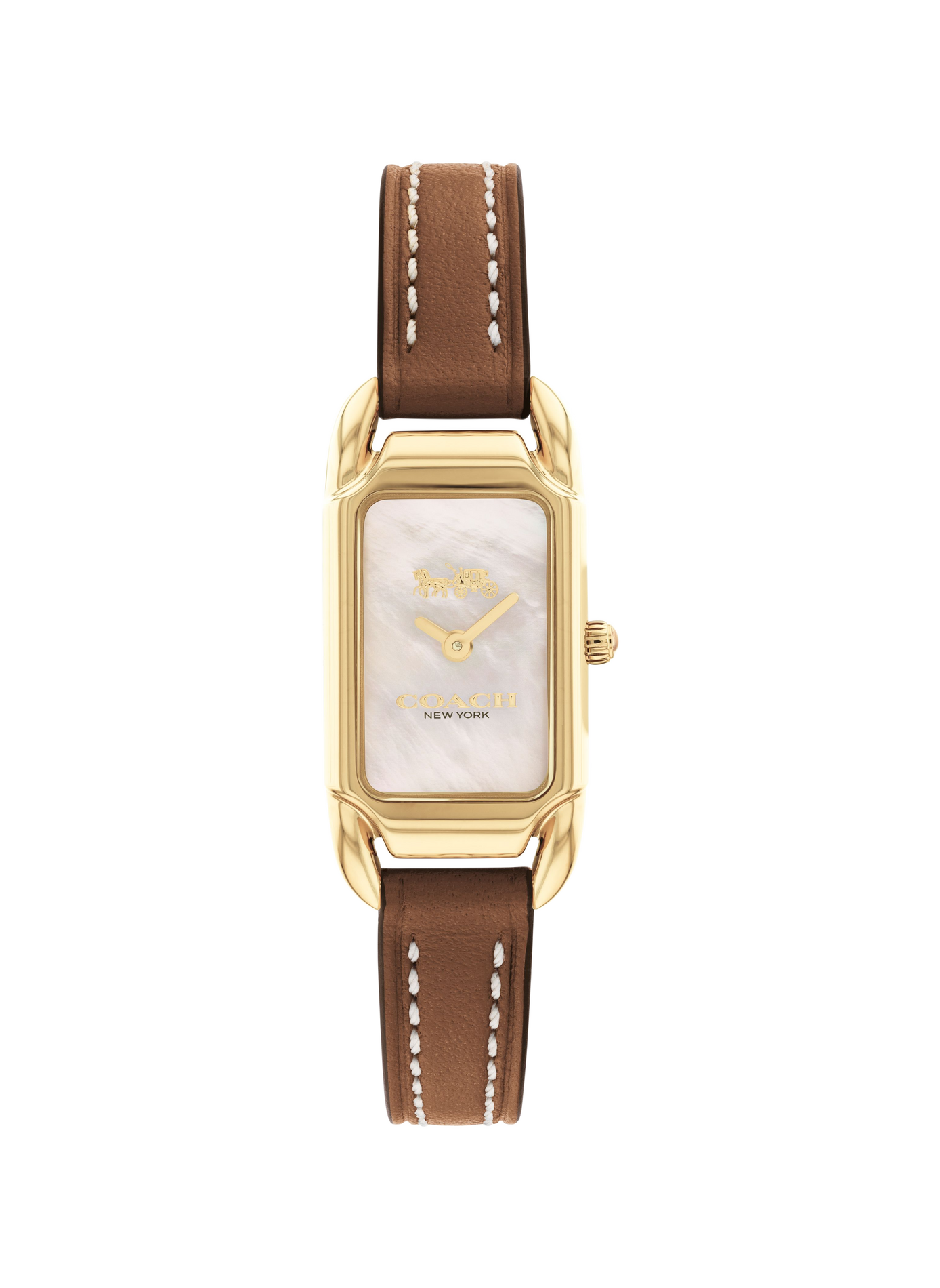 Montre quartz Cadie en cuir COACH MONTRES Marron