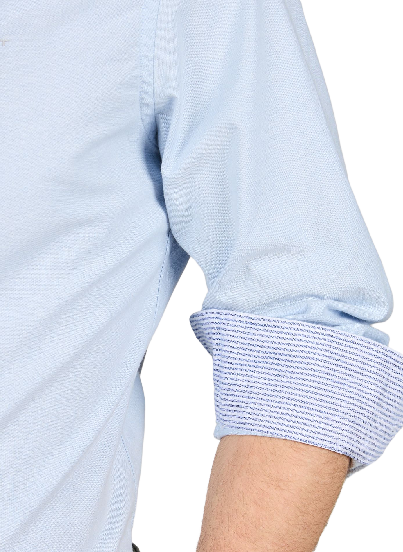 Chemise droite en coton mélangé GANT Bleu