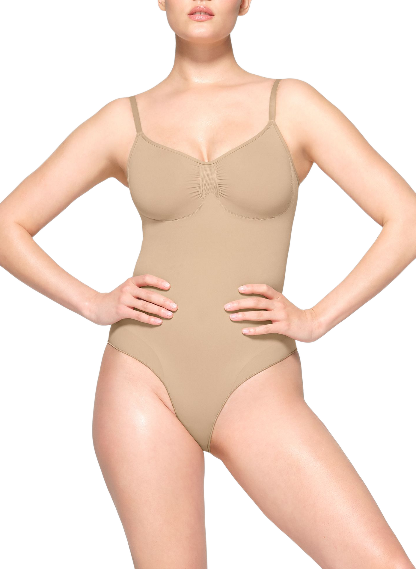 Solid Body Shaper with Adjustable Straps SKIMS Beige