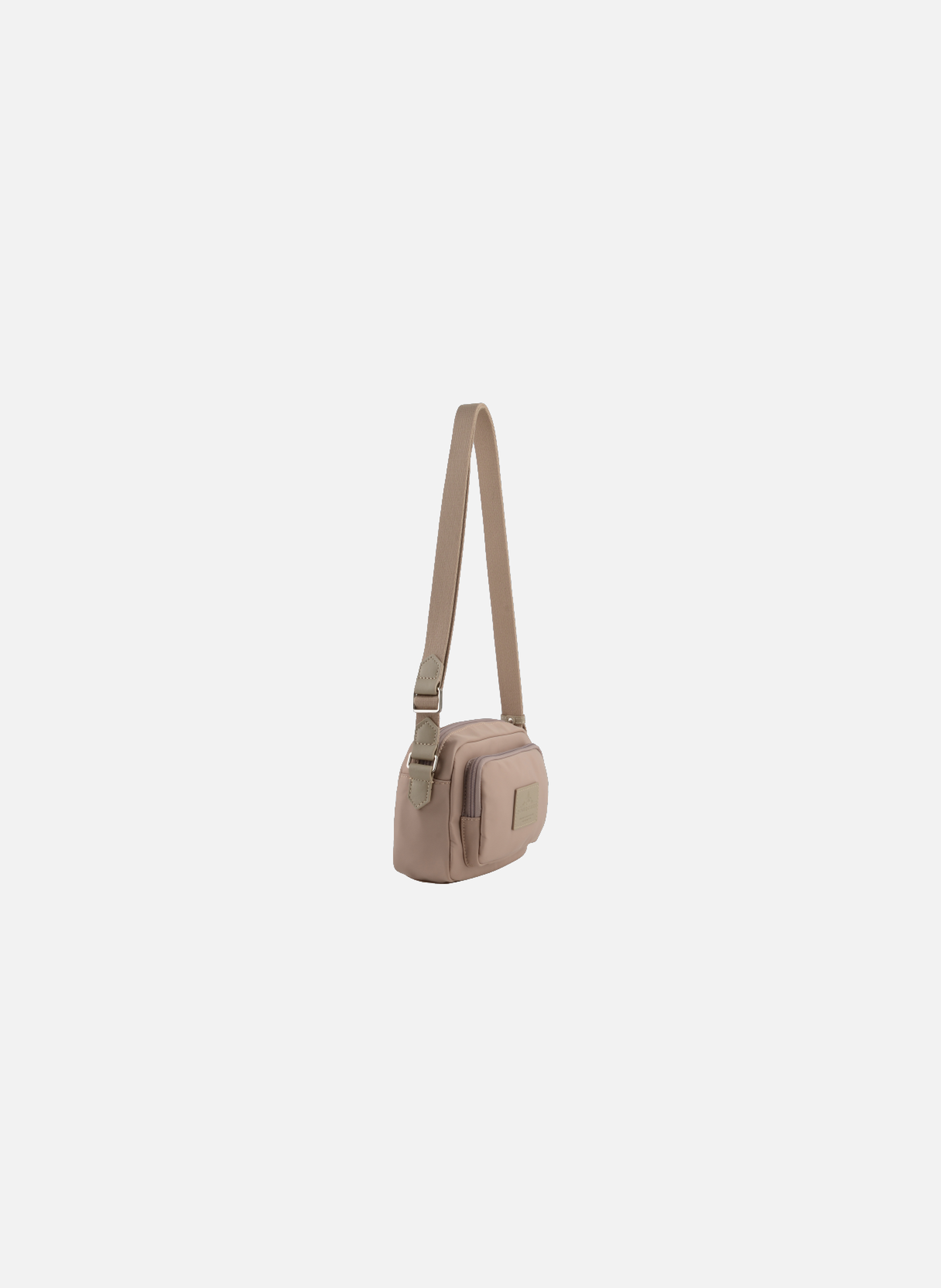 Escale | sac porté travers en toile garnie cuir POURCHET Marron