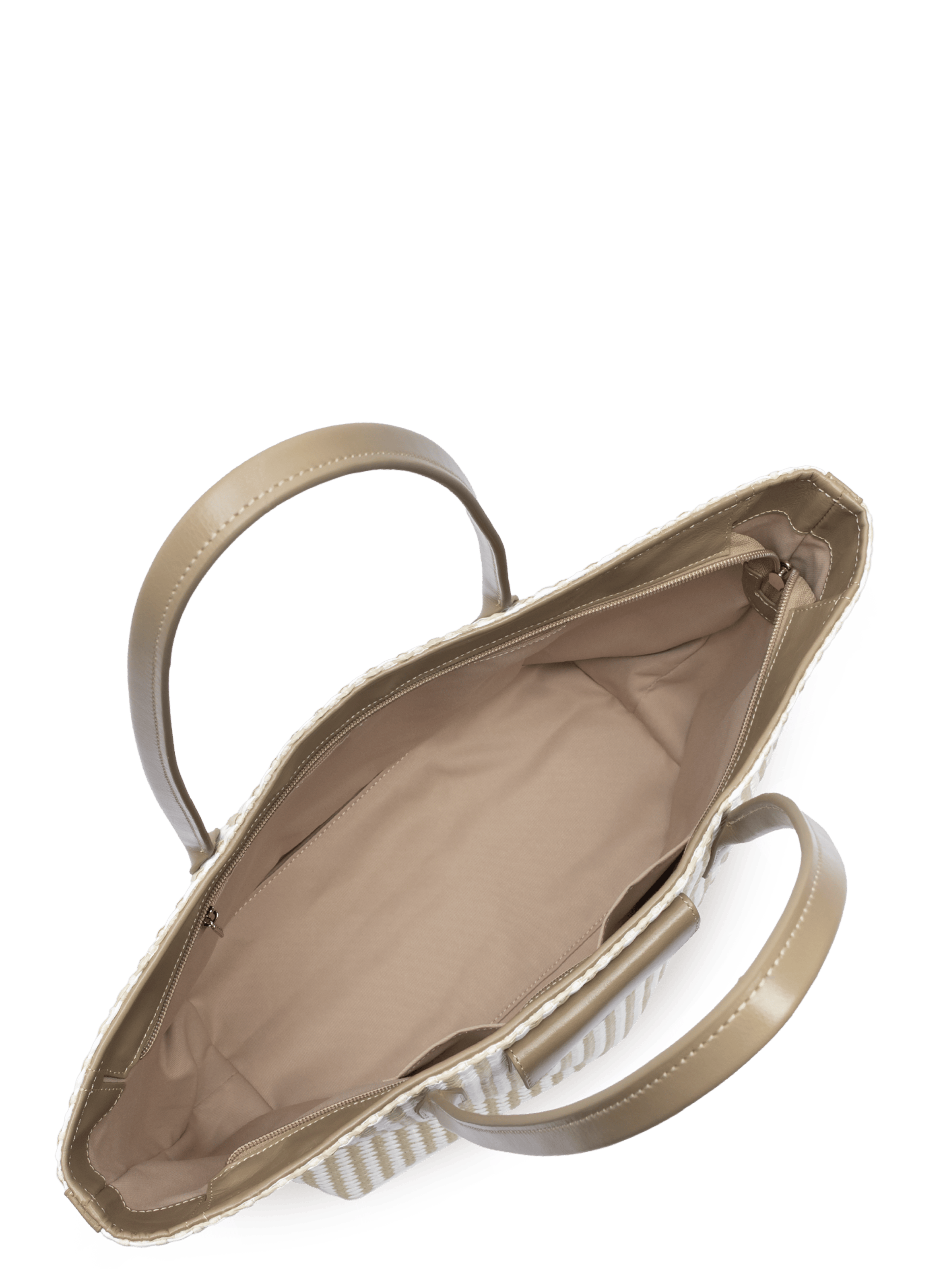 Sac cabas épaule - kba marinière osier LANCASTER Beige