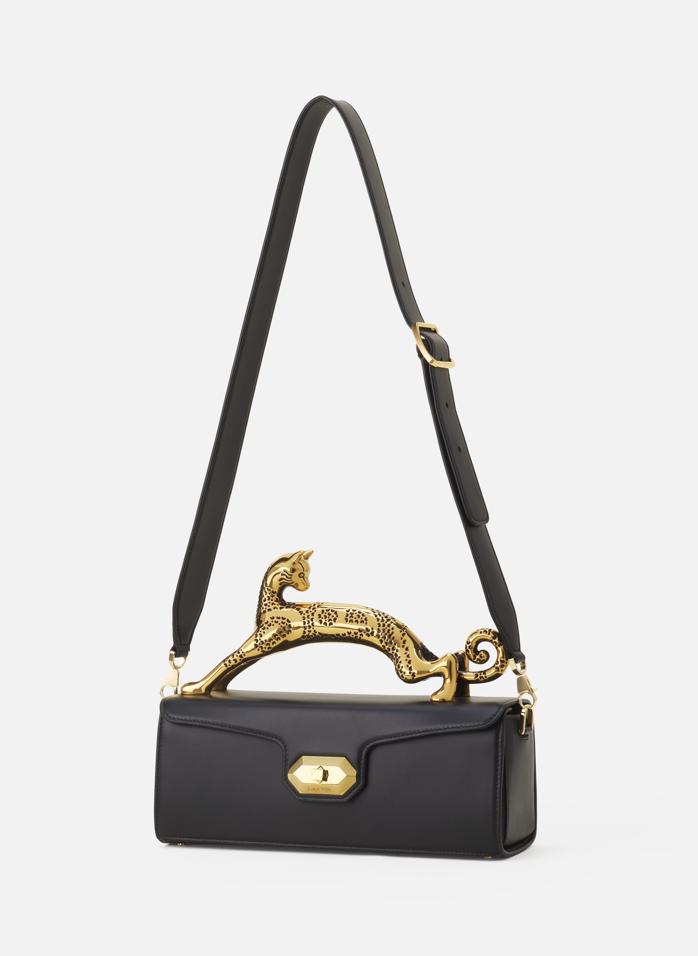 Sac pencil cat en cuir LANVIN Noir