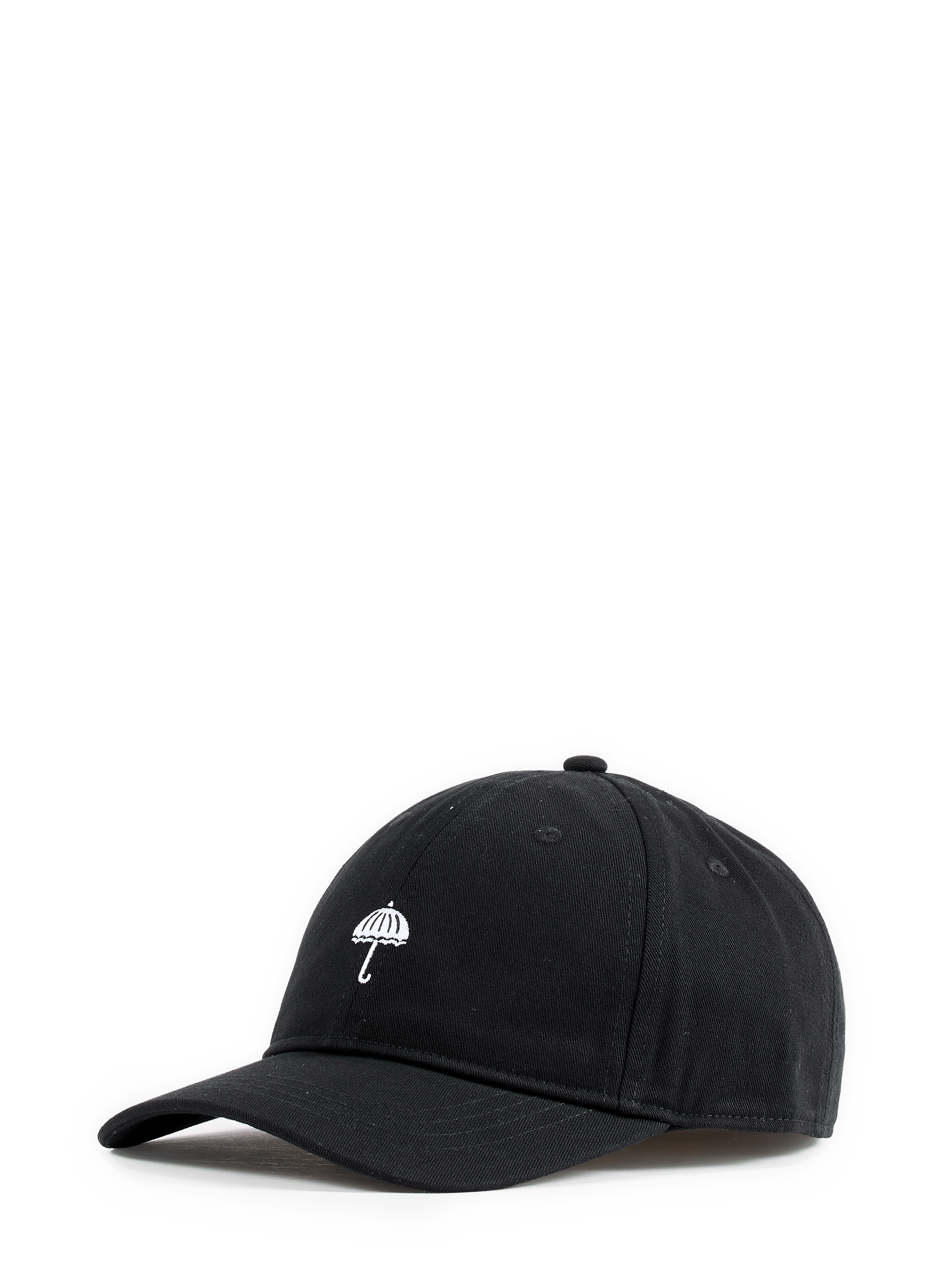 Cotton baseball cap with embroidered logo  HELAS CAPS Black