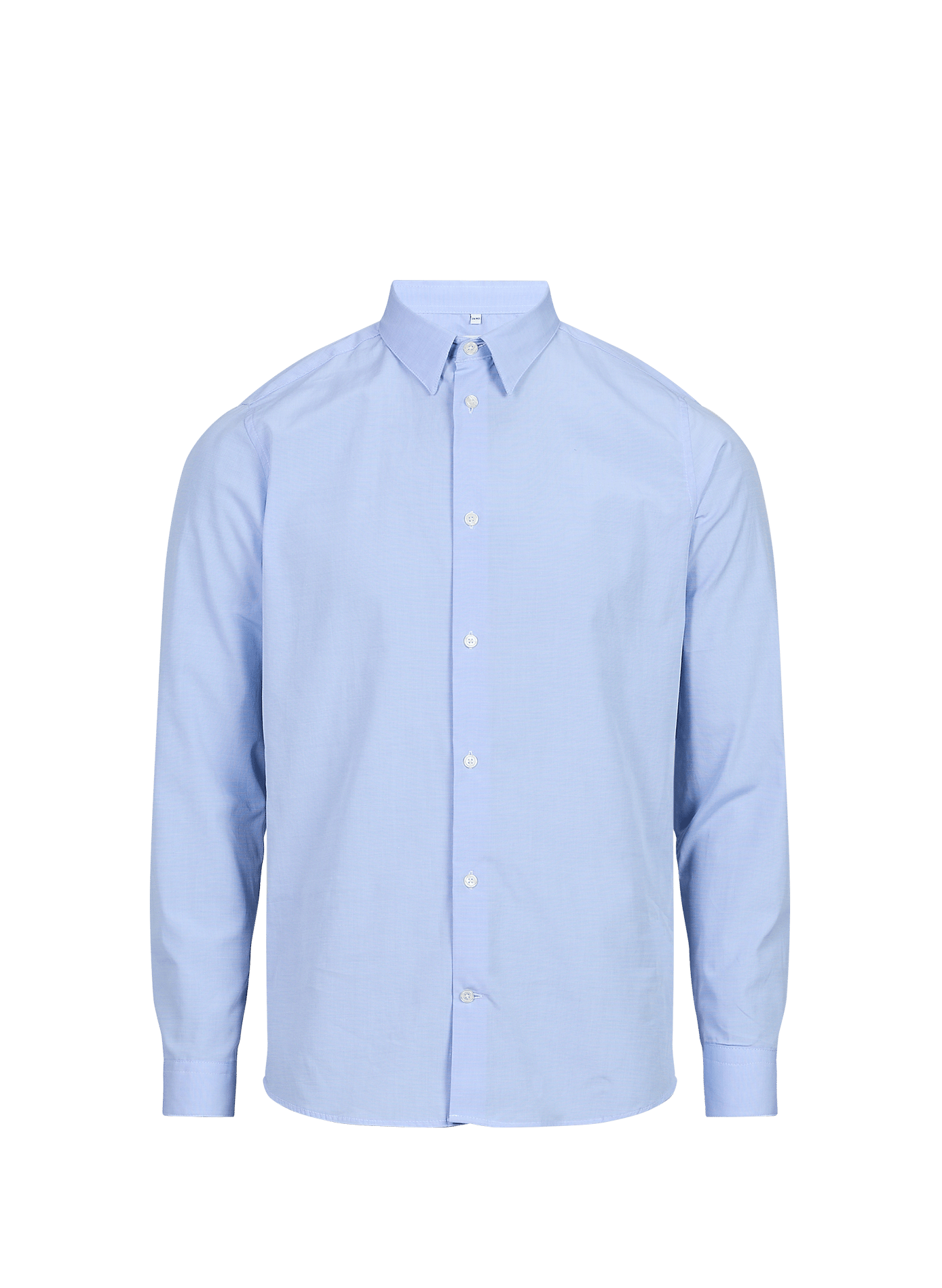 Straight classic collar shirt in cotton AU PRINTEMPS PARIS Blue