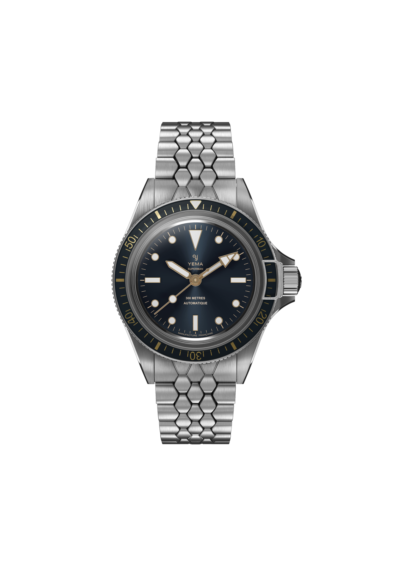 Montre automatique Superman Gilt CMM.10 en acier inoxydable YEMA Noir