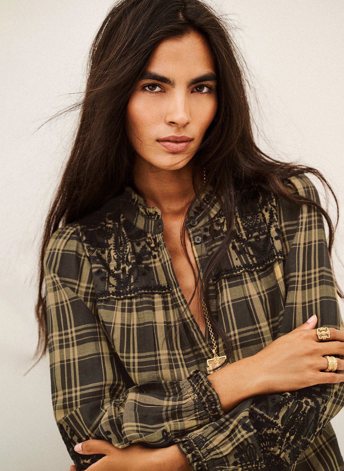 Chemise oversize en coton kaela BA&SH Kaki