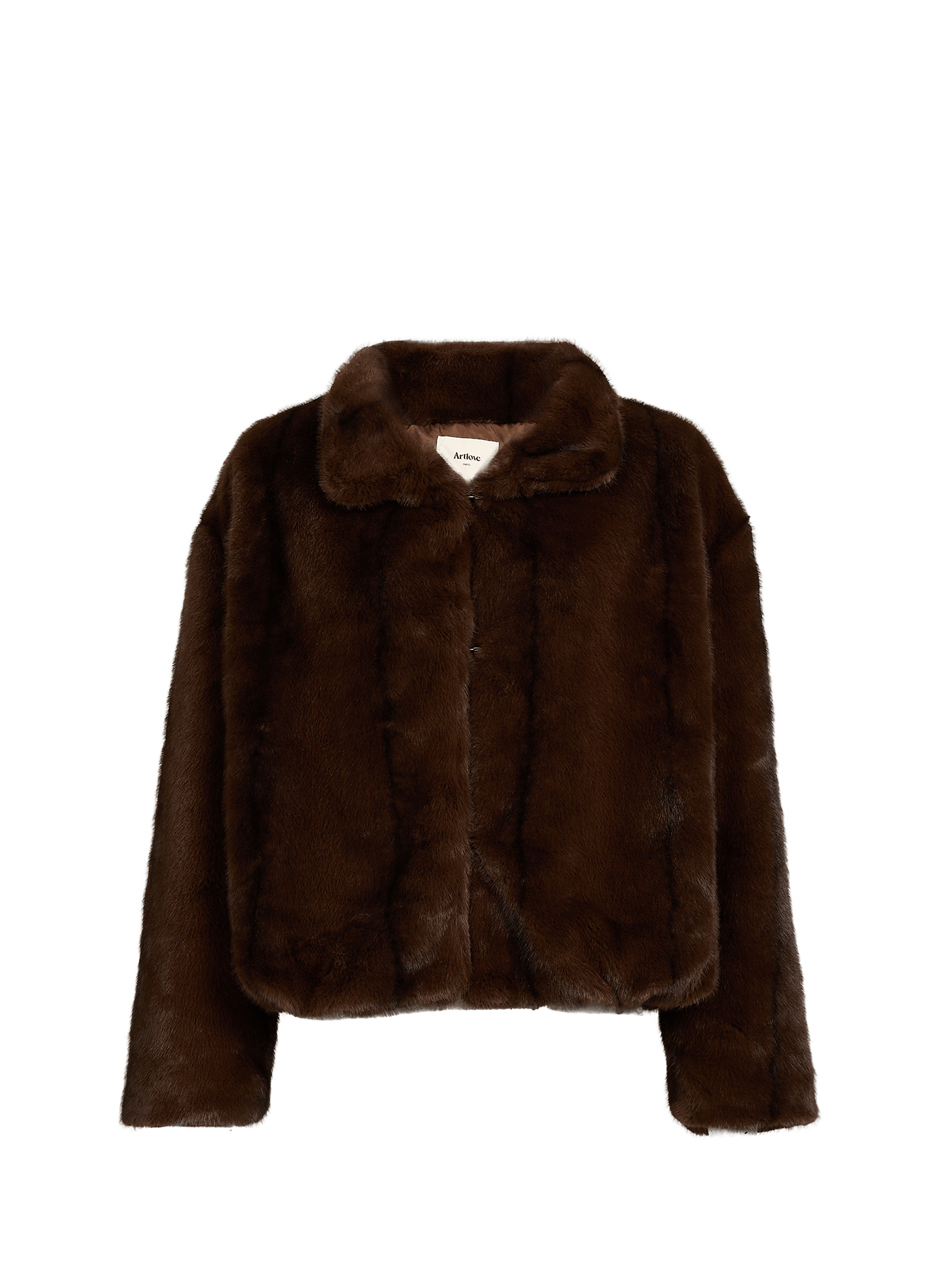 Jacke mit Stehkragen aus Pelz ARTLOVE Braun