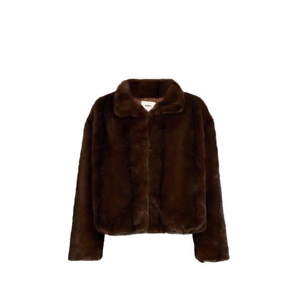 Veste col montant en fourrure Veste col montant en fourrure