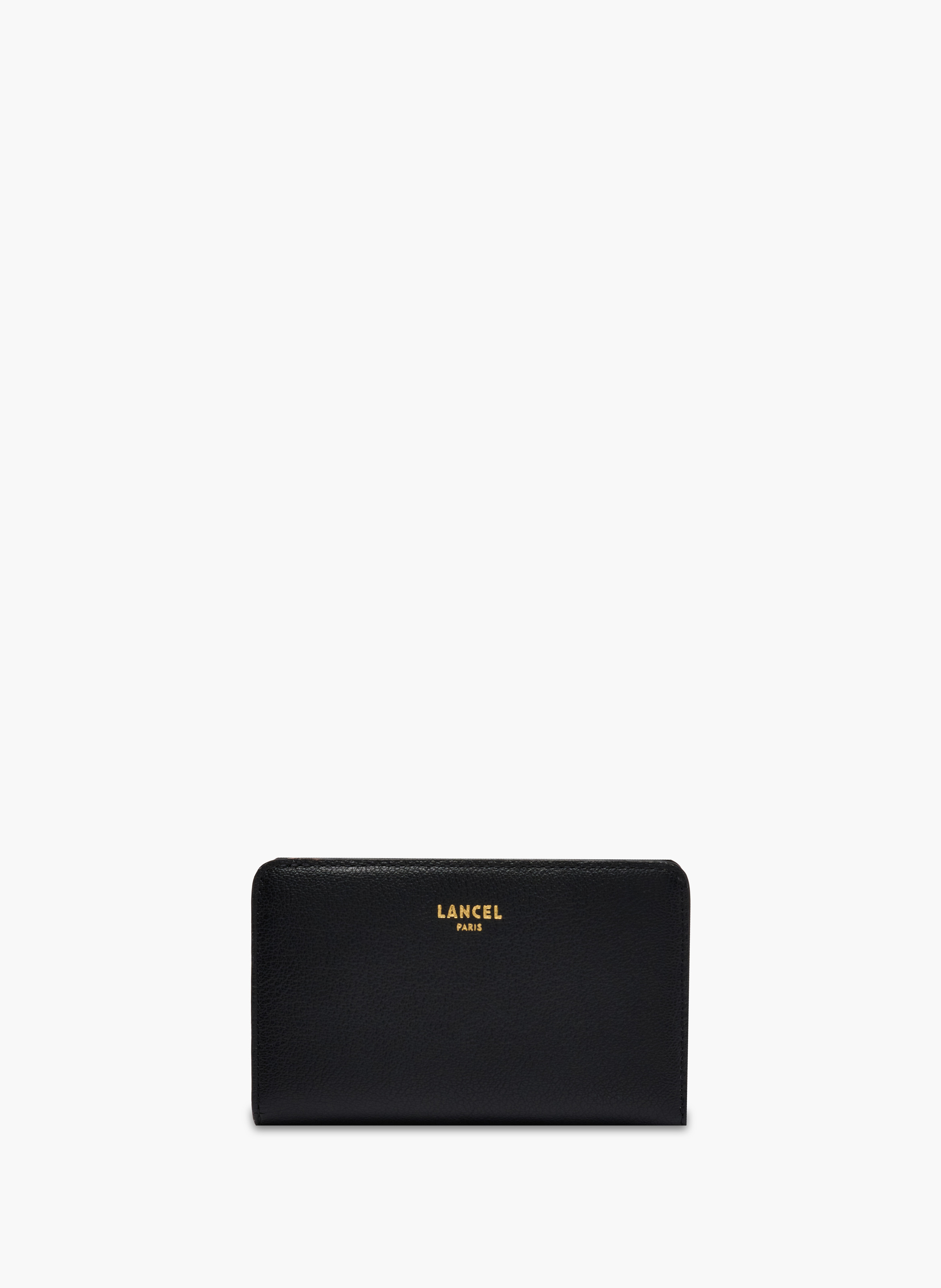 Portefeuille rectangulaire zippé bcbg de lancel en cuir LANCEL Noir