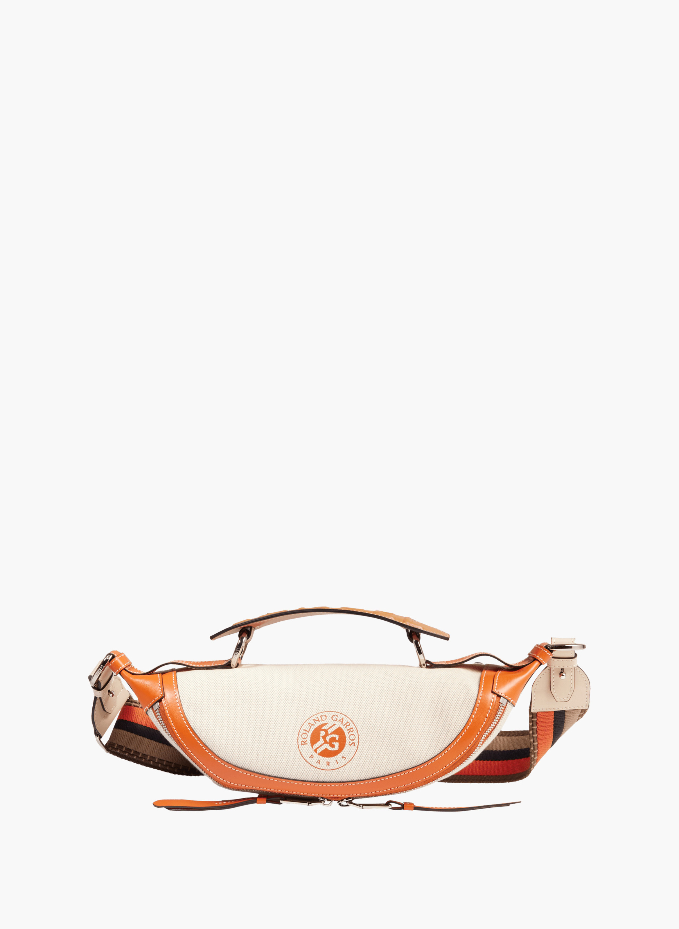 Sac porté croissé zippé s lancel x roland garros en coton LANCEL Beige