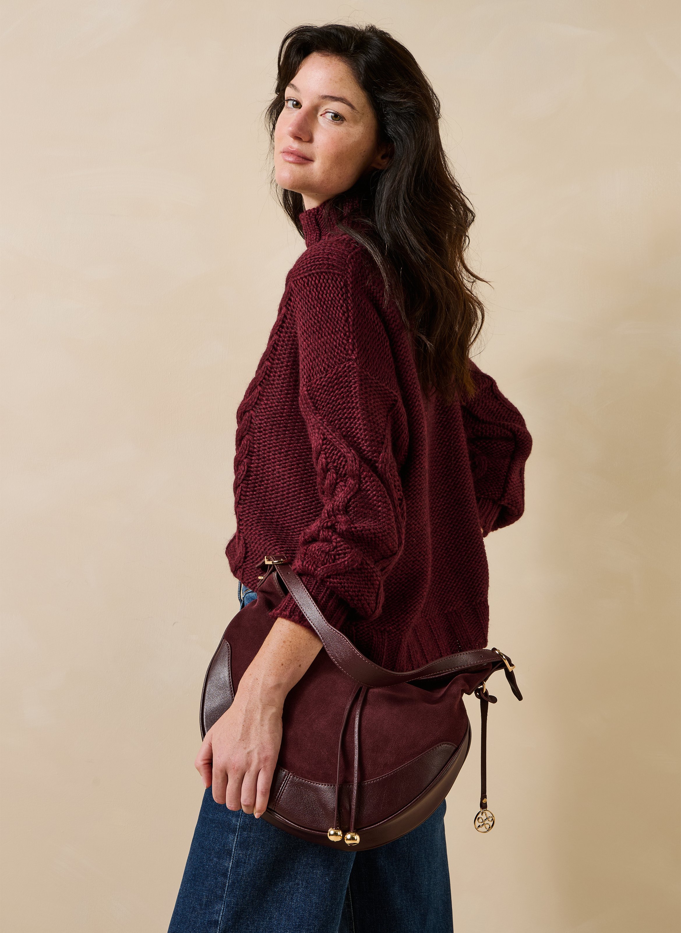 Leren handtas LA FEE MARABOUTEE Rood