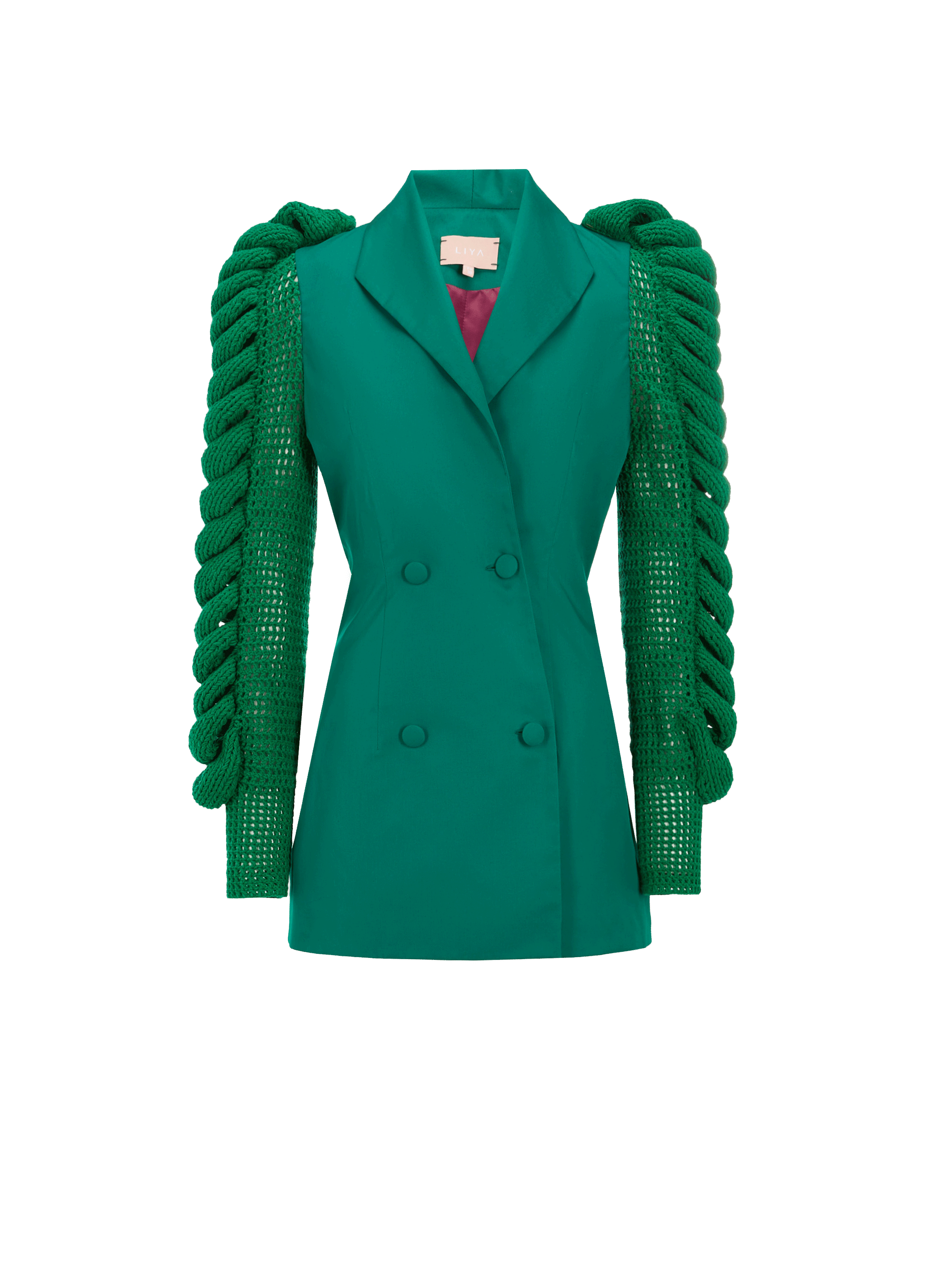 Veste cintrée bi-matière