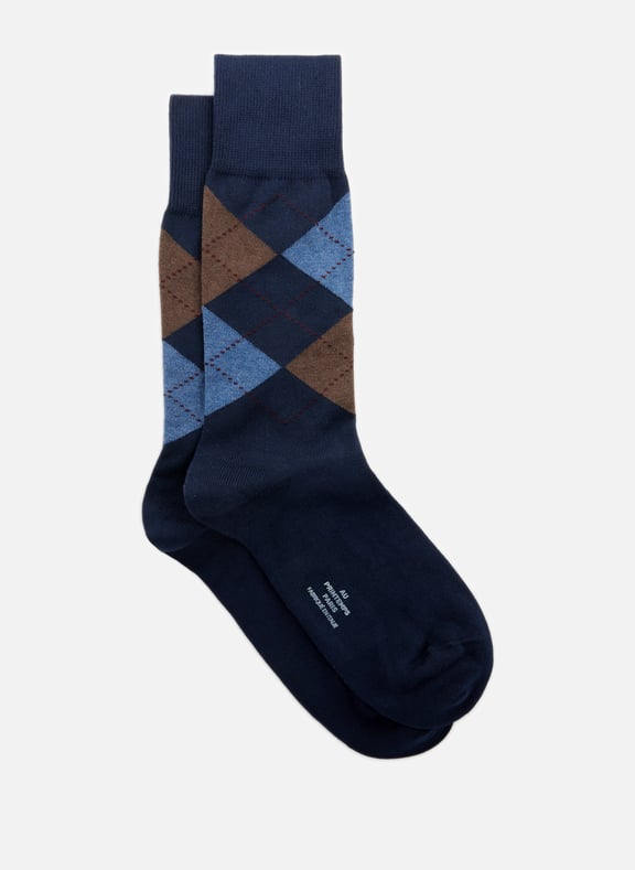 Chaussettes hautes à losanges en coton mélangé Marron by AU PRINTEMPS PARIS AU PRINTEMPS PARIS Chaussettes hautes à losanges en coton mélangé Marron