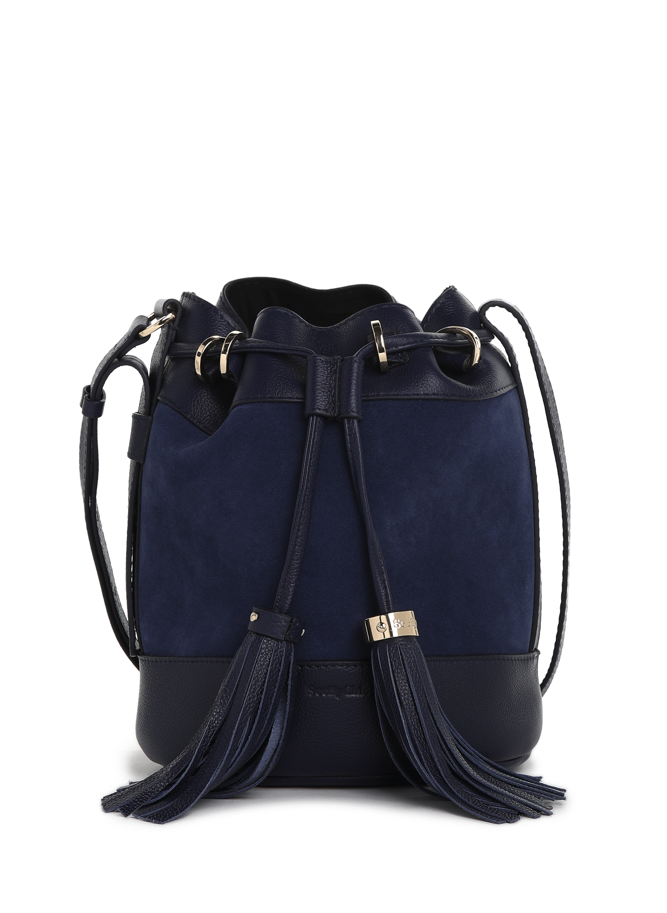 SEE BY CHLOÉ Leather bucket bag Blue