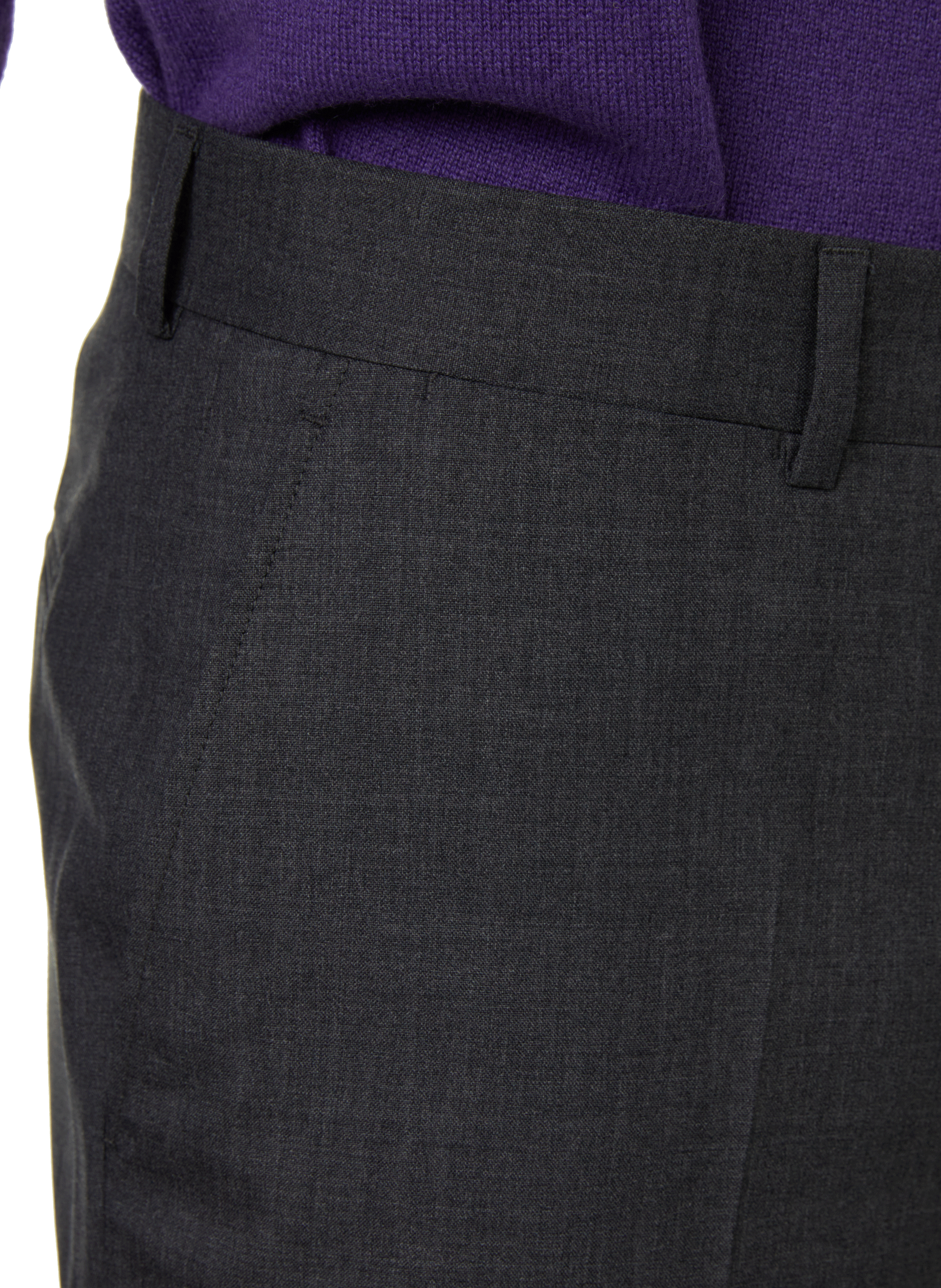 Slim-fit wool trousers  SAISON 1865 Grey