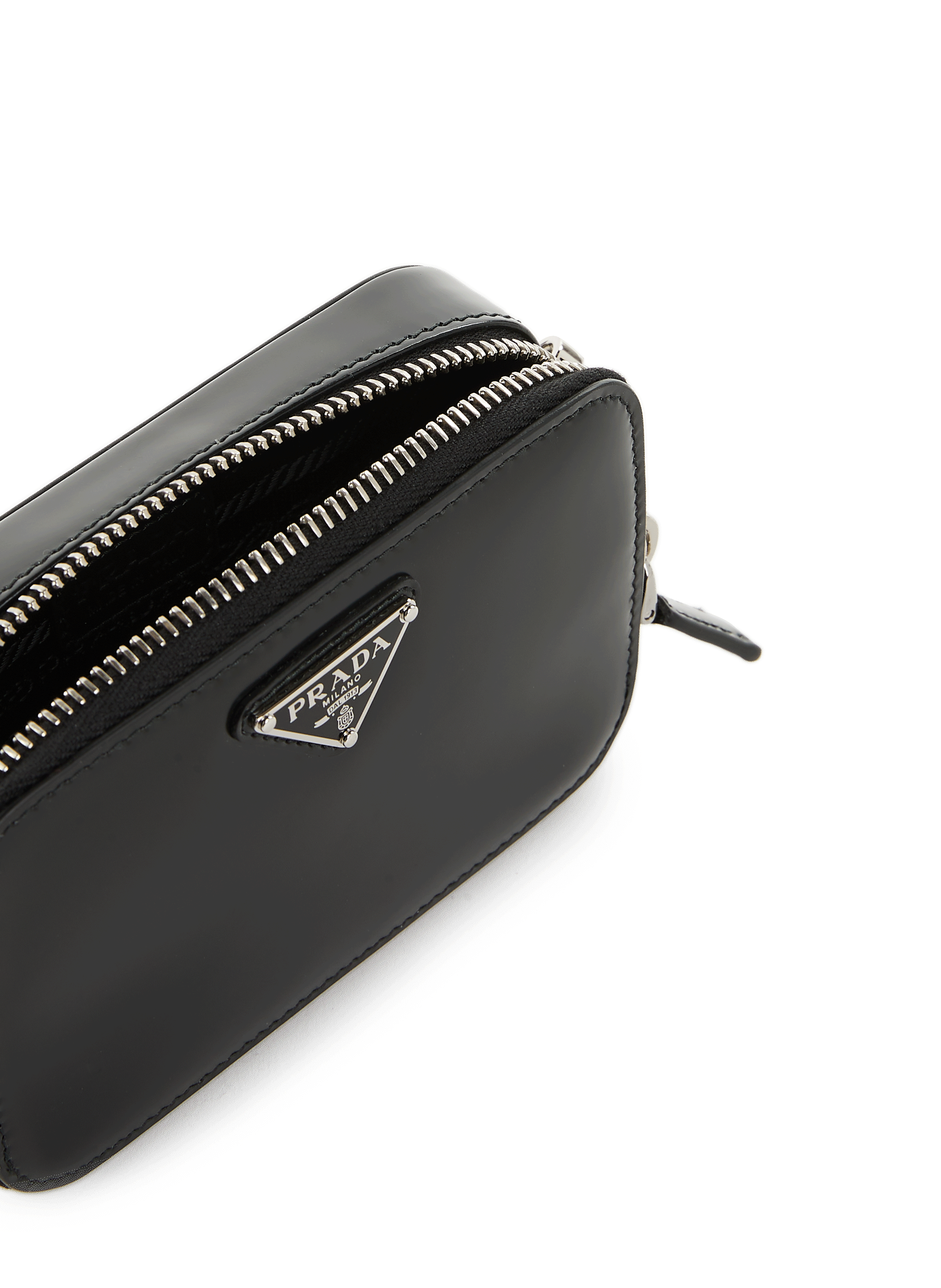 Cleo leather mini handbag PRADA Black