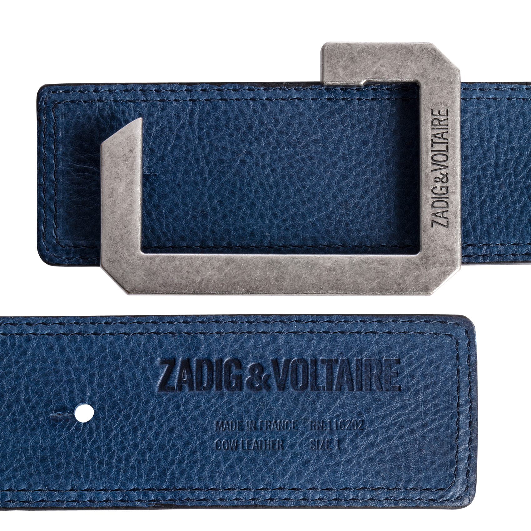 Ceinture en cuir la reversible ZADIG&VOLTAIRE Bleu
