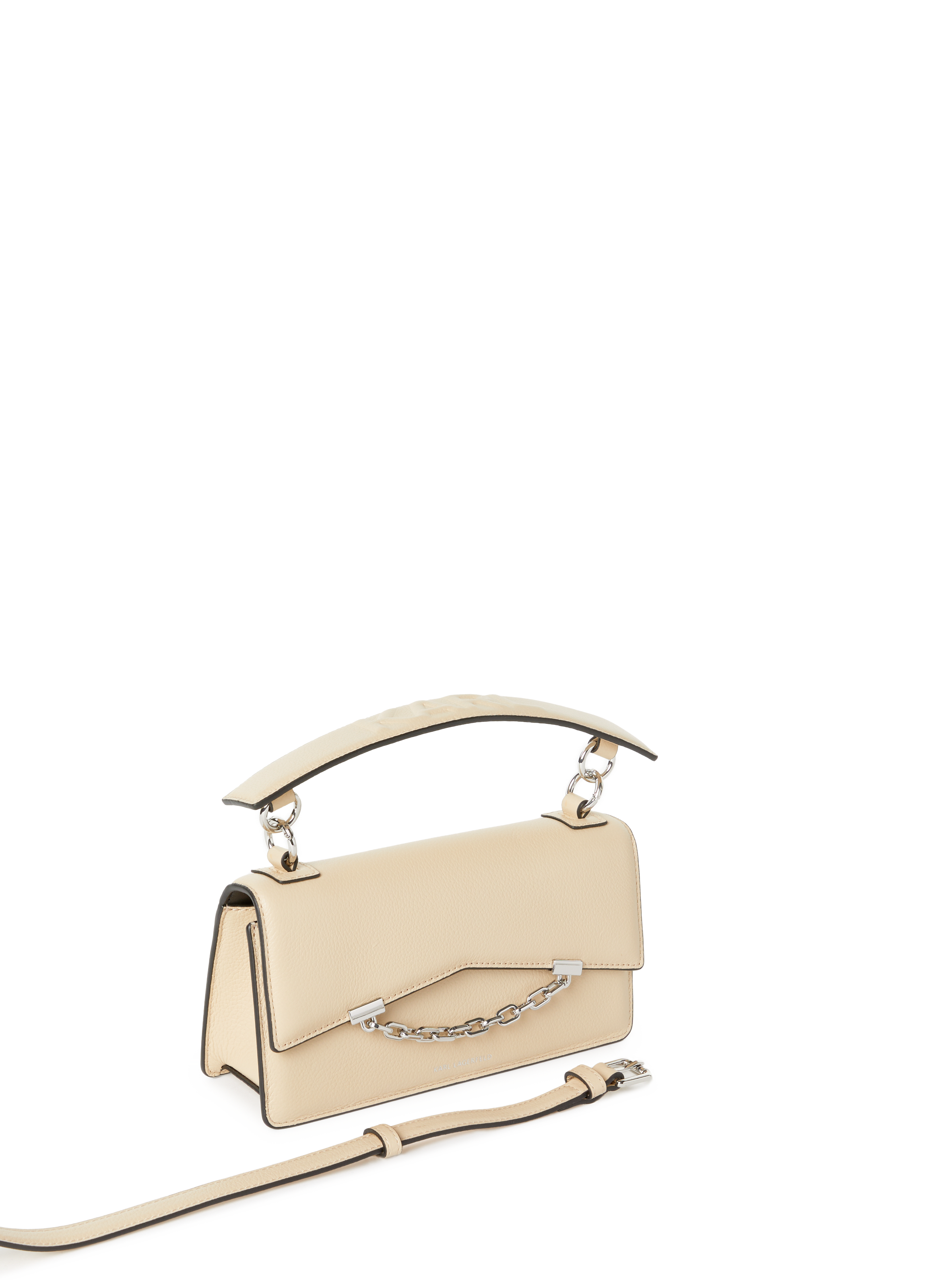 Sac à main en cuir KARL LAGERFELD Beige