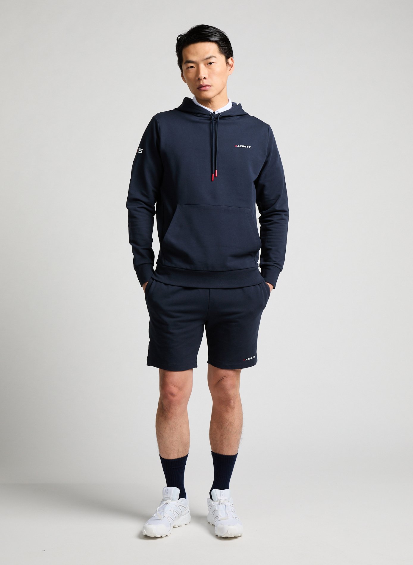 Hoodie en coton mélangé  HACKETT Bleu