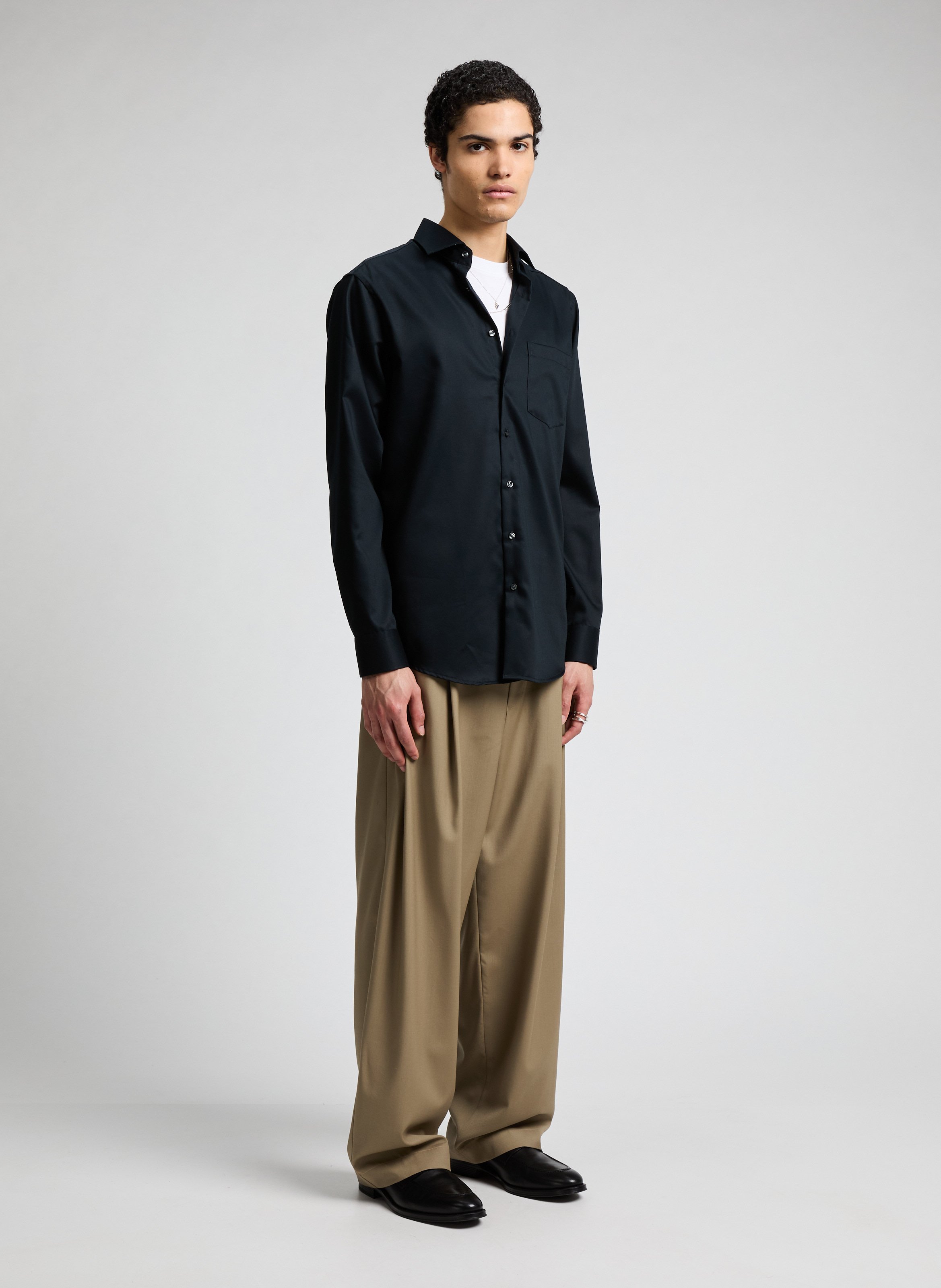 Chemise en coton SEIDENSTICKER Noir