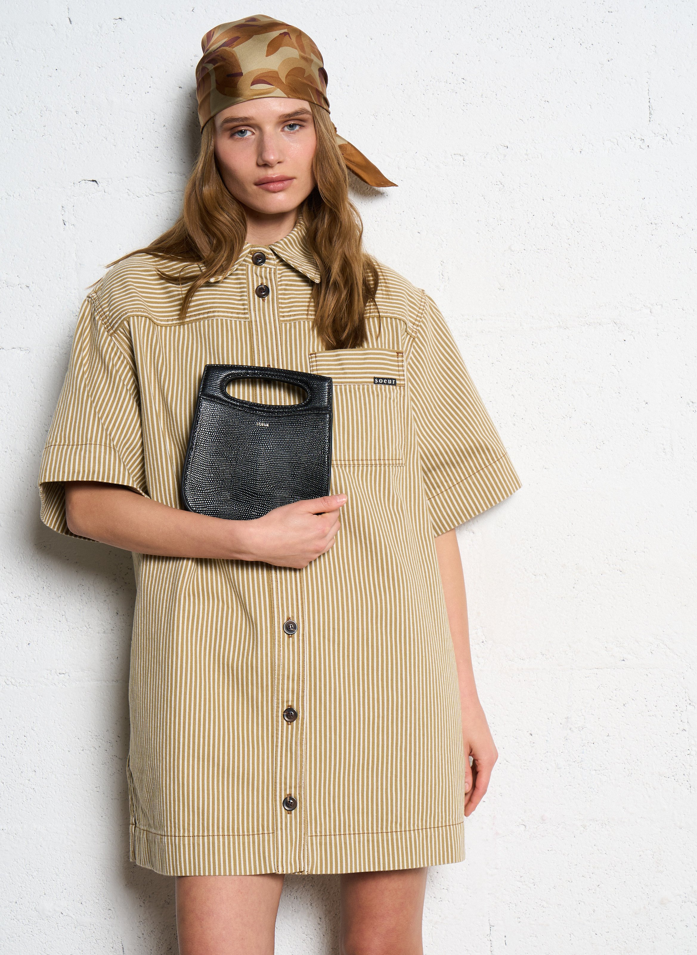 Sac bandoulière en cuir cheri mini SOEUR Noir