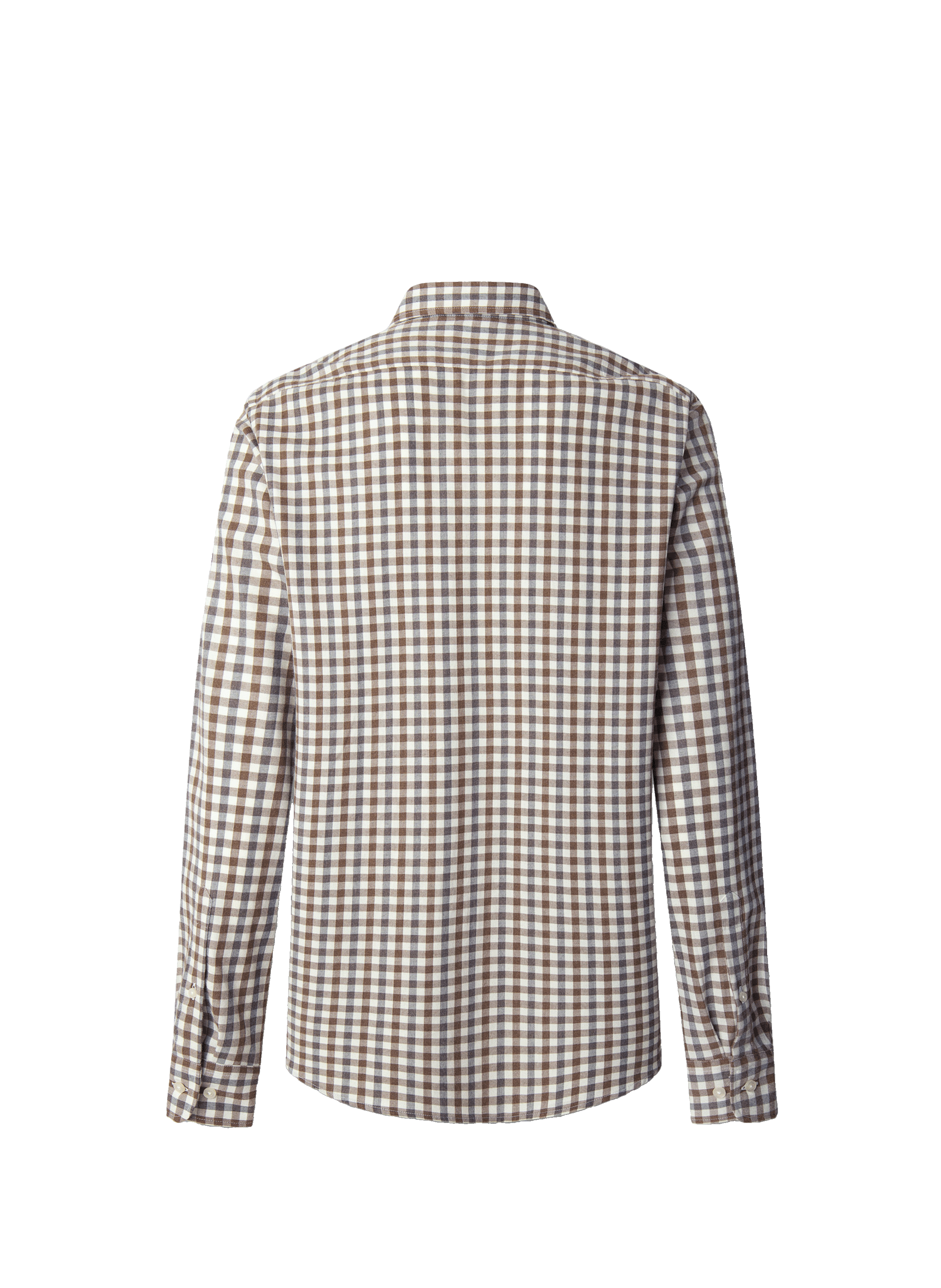 Check cotton Shirt FACONNABLE Brown