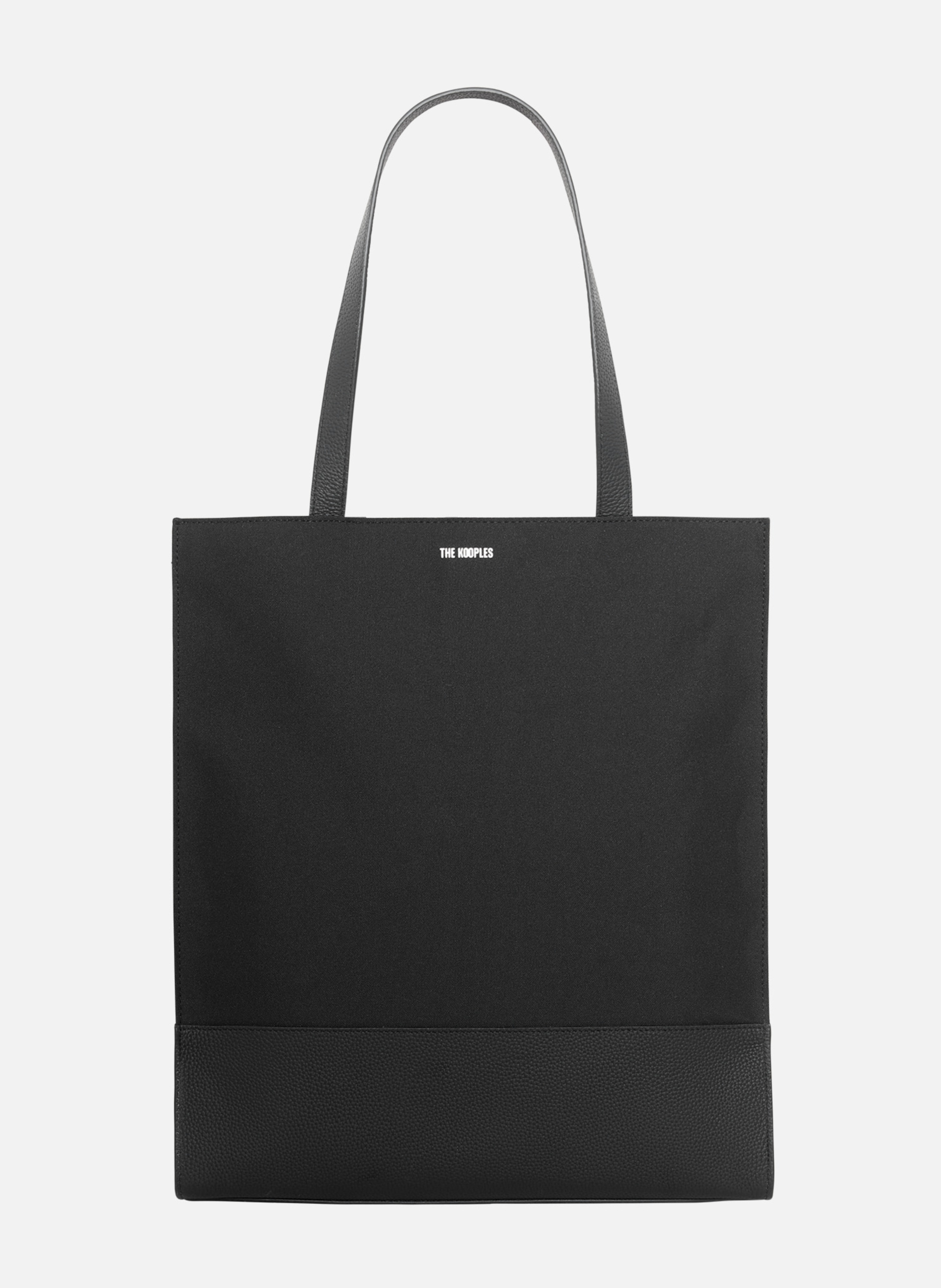 Tote bag en canvas et cuir grainé THE KOOPLES Noir