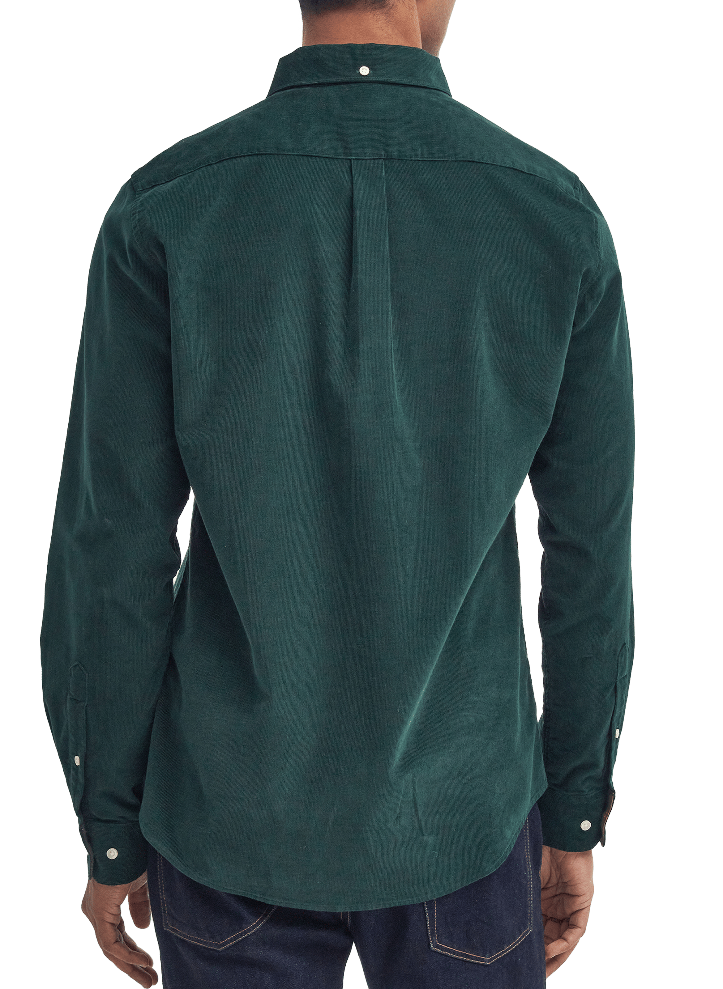 Chemise velours en coton BARBOUR Vert