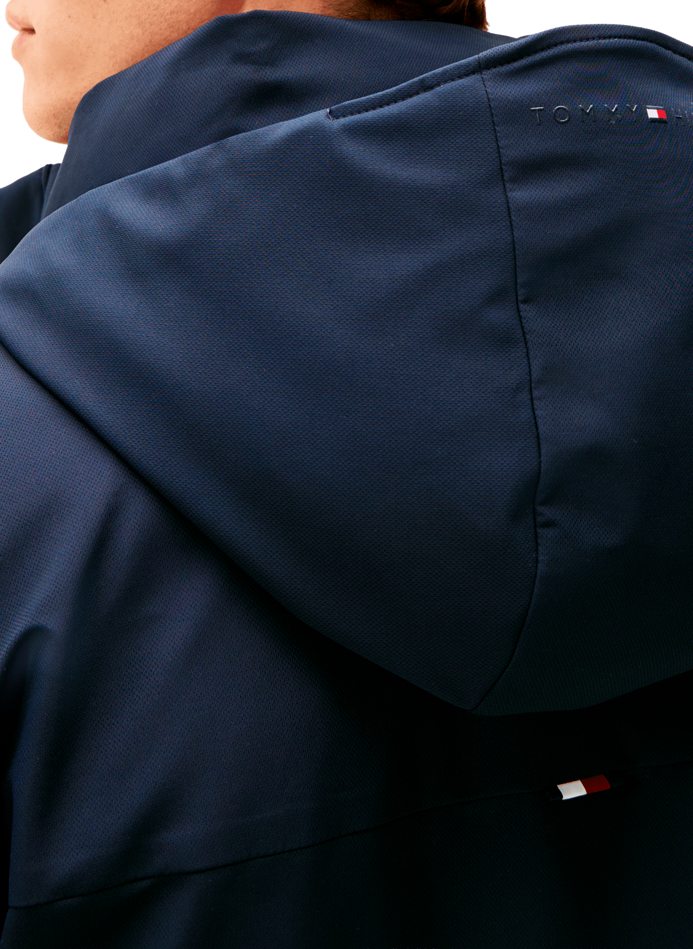 Straight hooded parka TOMMY HILFIGER Blue