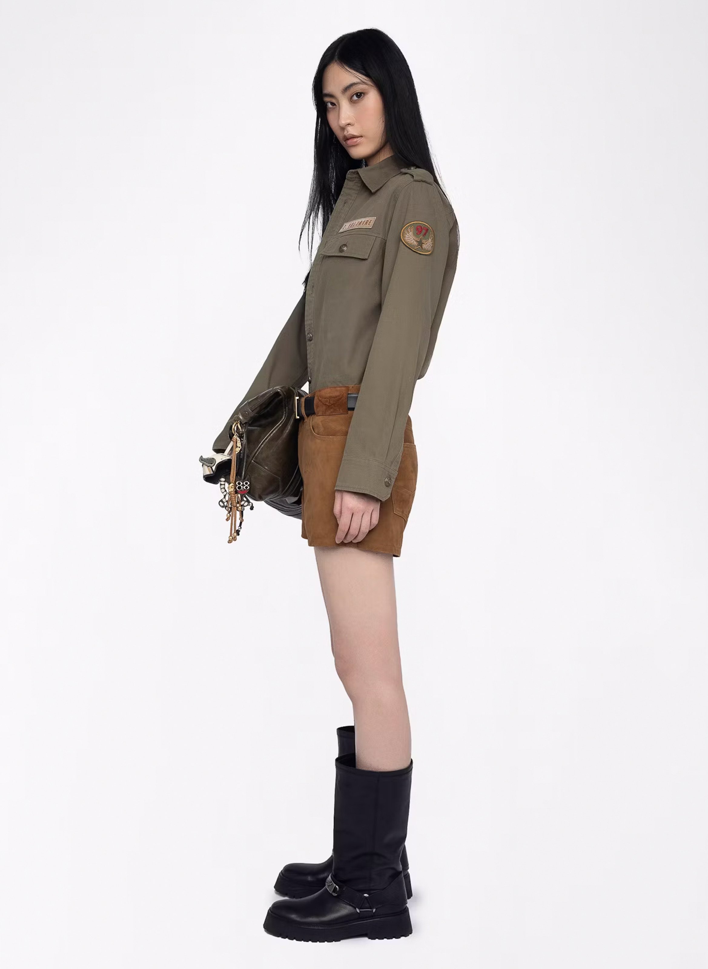 Chemise col classique en coton taskam ZADIG&VOLTAIRE Vert