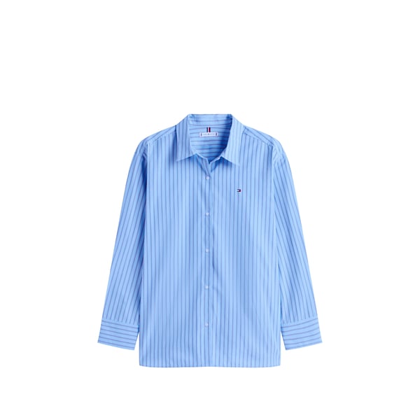 Tommy Hilfiger Chemise Oversize À Rayures In Blue
