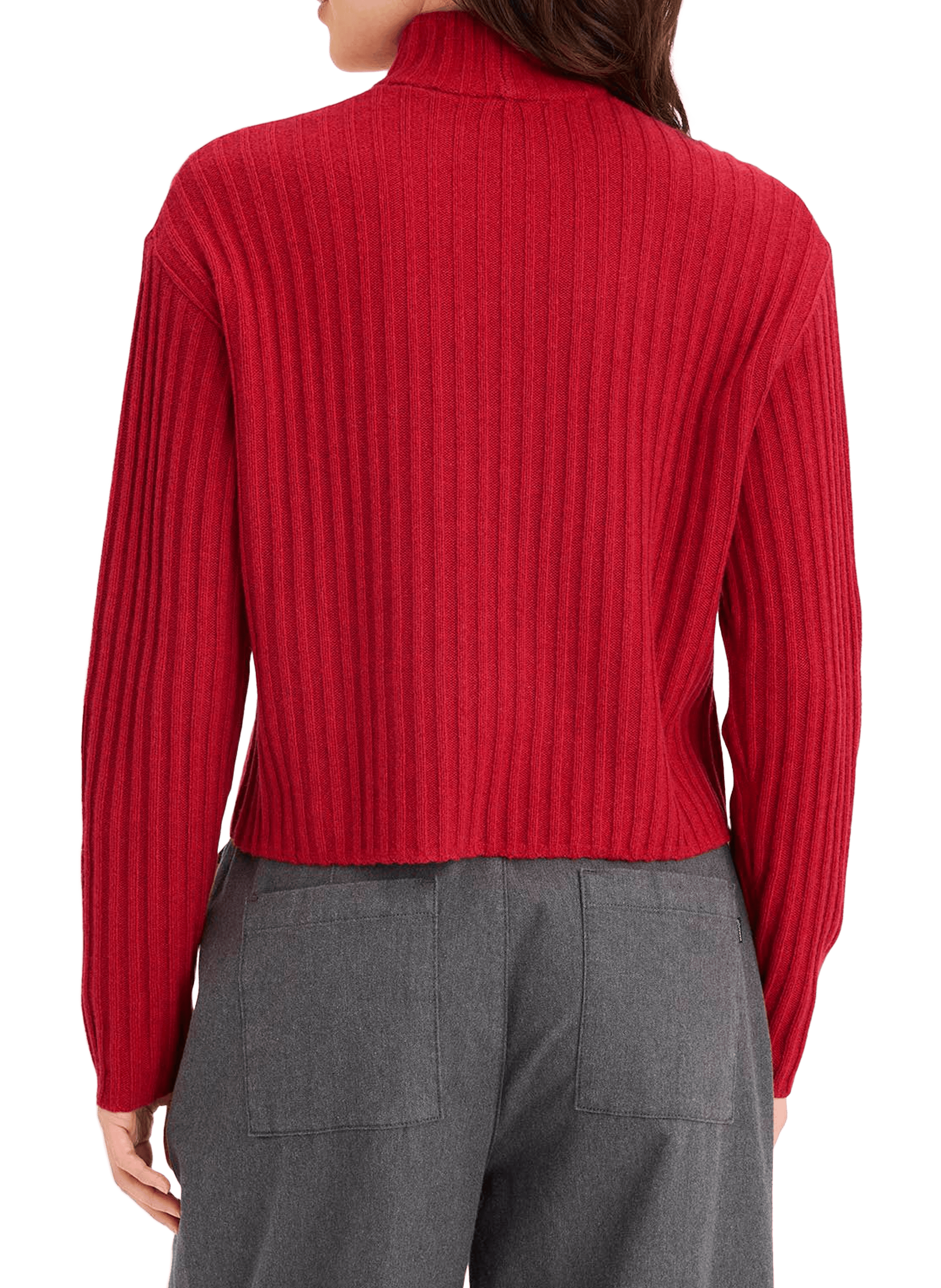 Pull col roulé en laine mélangée DOCKERS Rouge