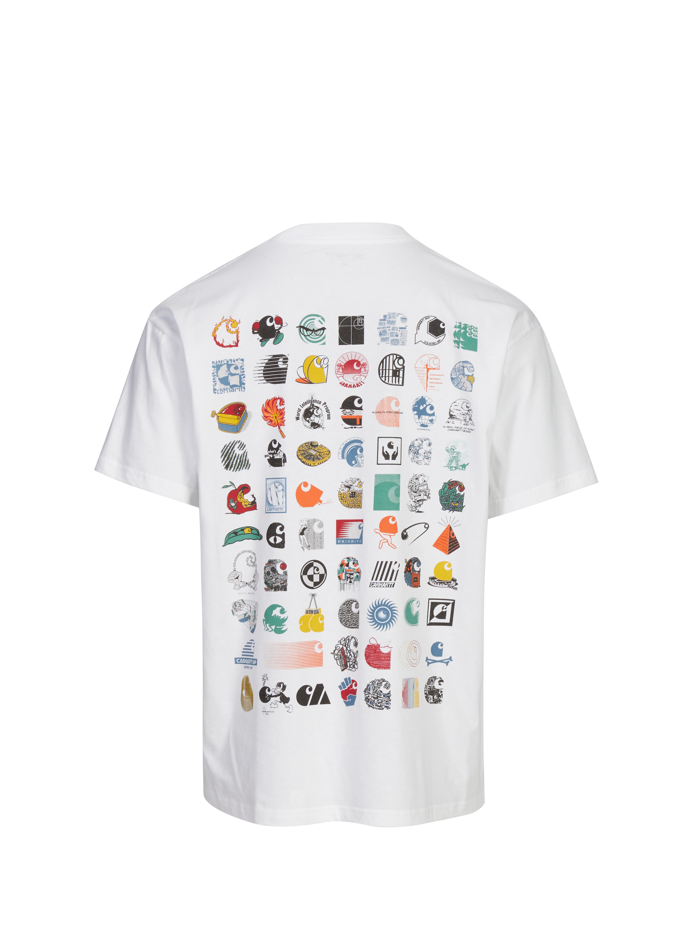 Round neck cotton printed T-shirt CARHARTT WIP White