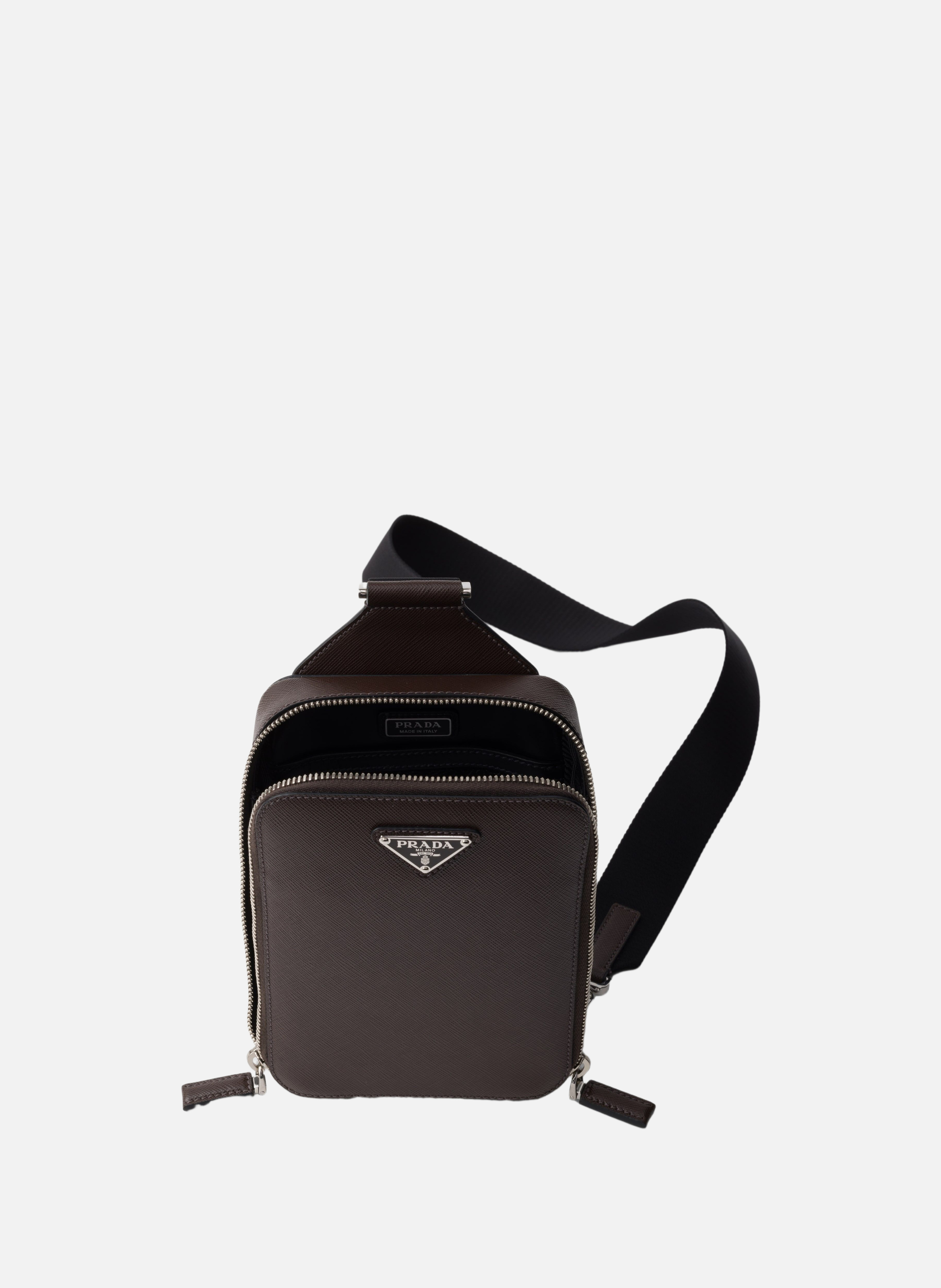 Sac prada brique en cuir saffiano PRADA Marron