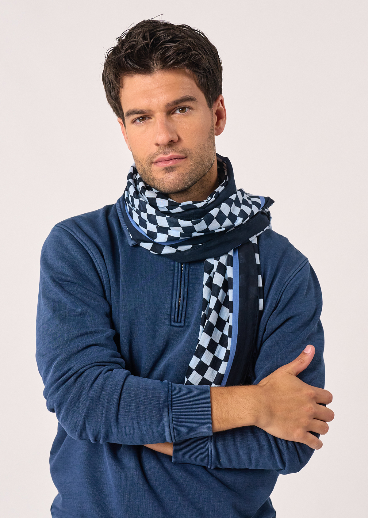 Foulard en coton biologique BILLYBELT Bleu