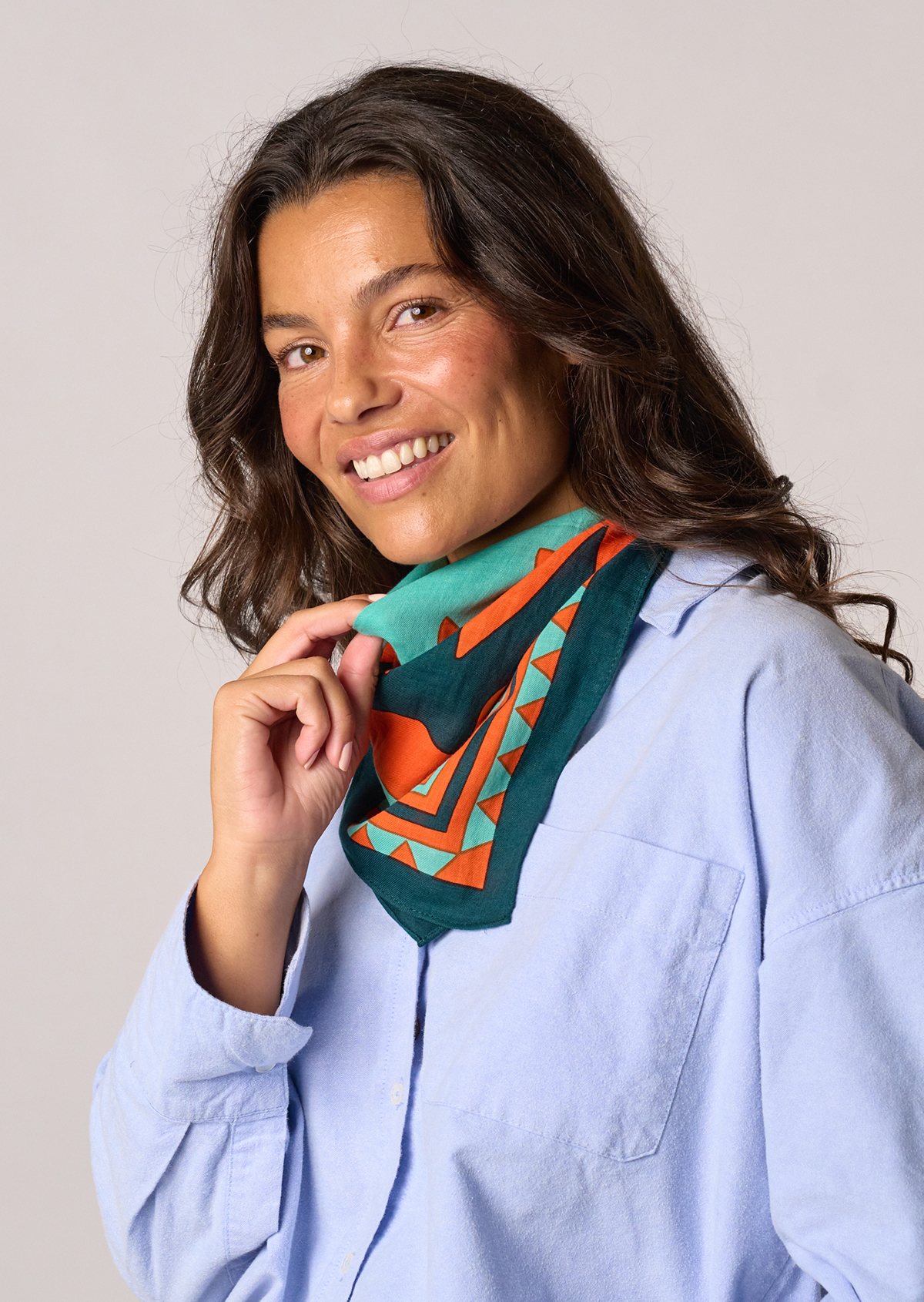 Petit foulard en coton biologique paola BILLYBELT Orange