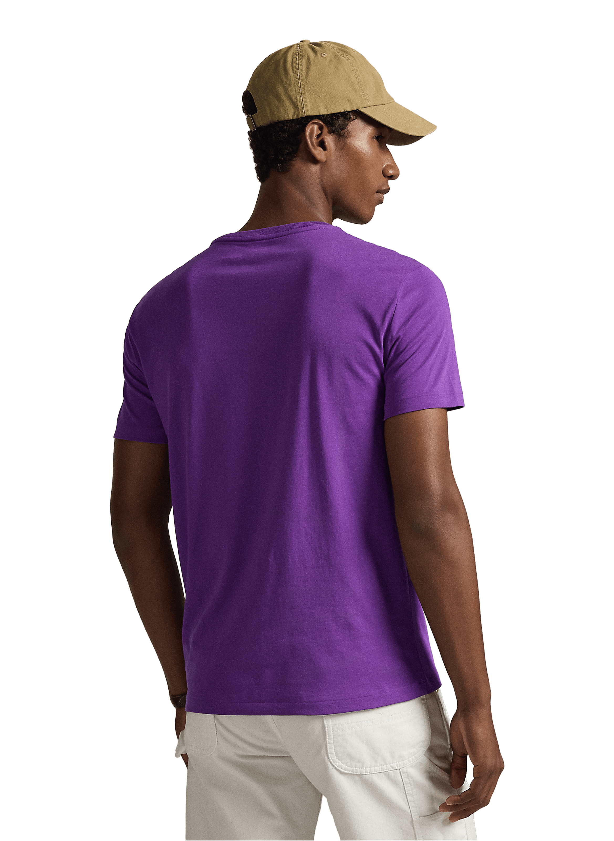 T-shirt slim en coton POLO RALPH LAUREN Violet