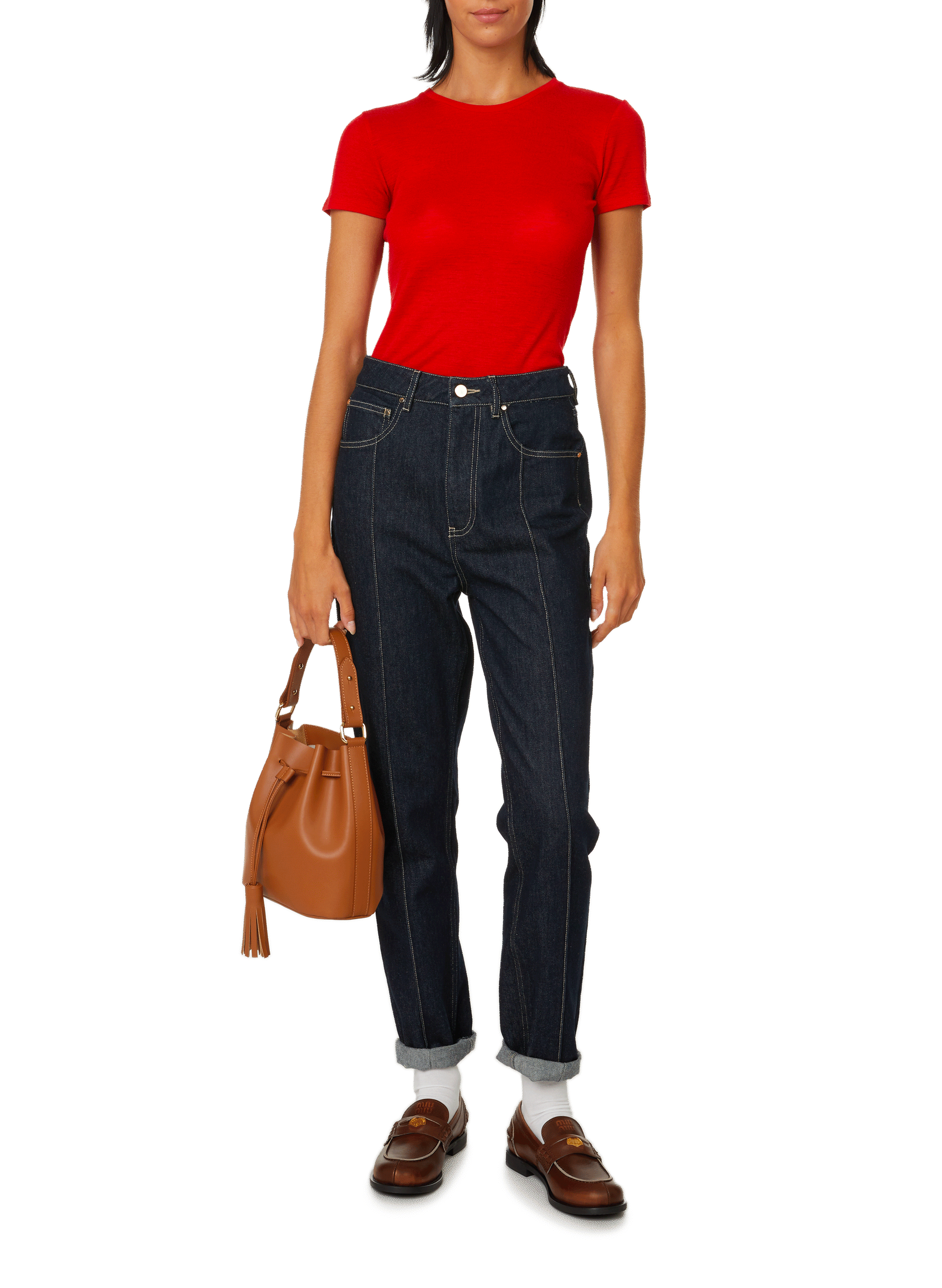 T-shirt en laine SAISON 1865 Rouge