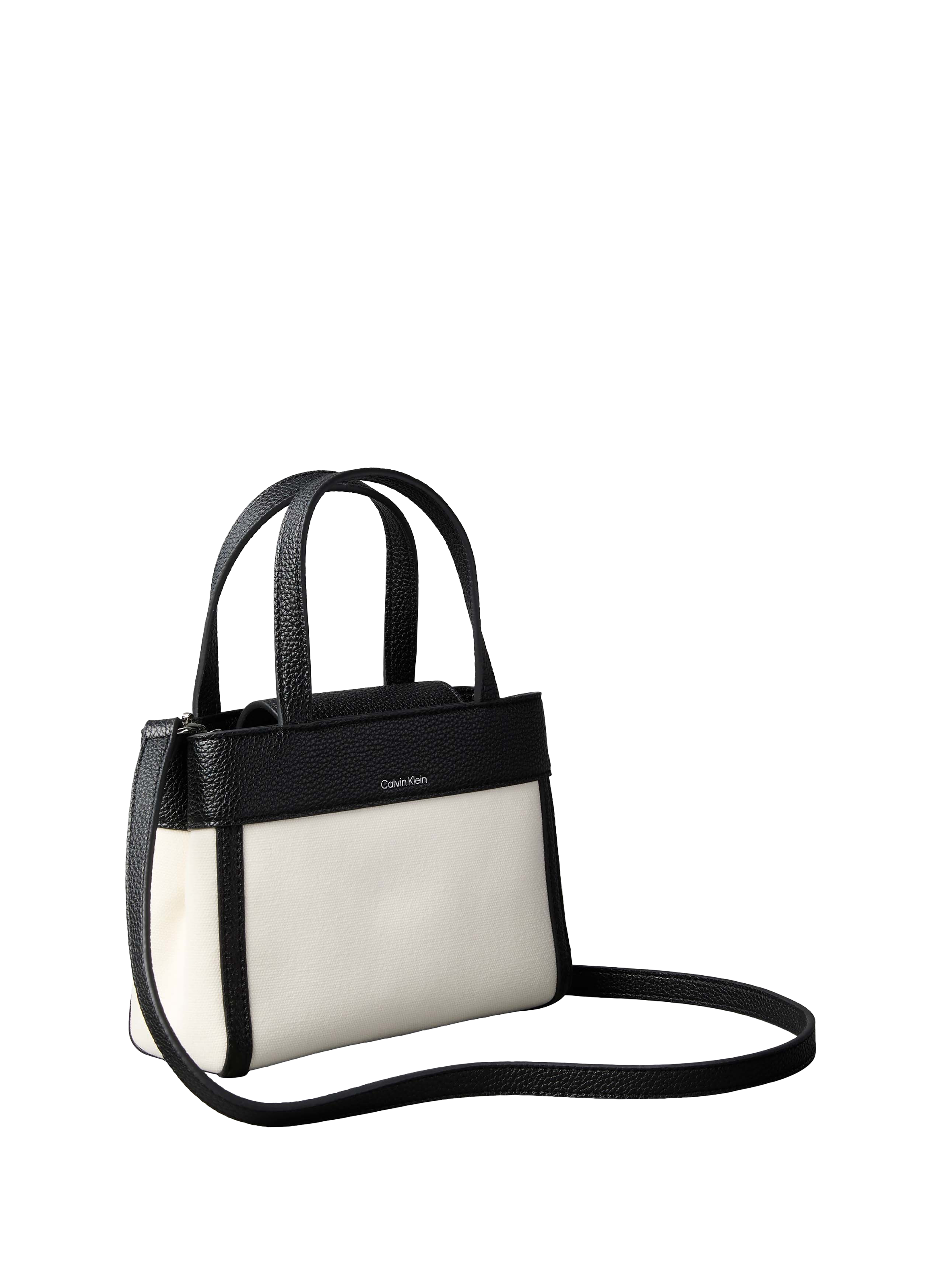Mini sac cabas en toile de coton CALVIN KLEIN Blanc