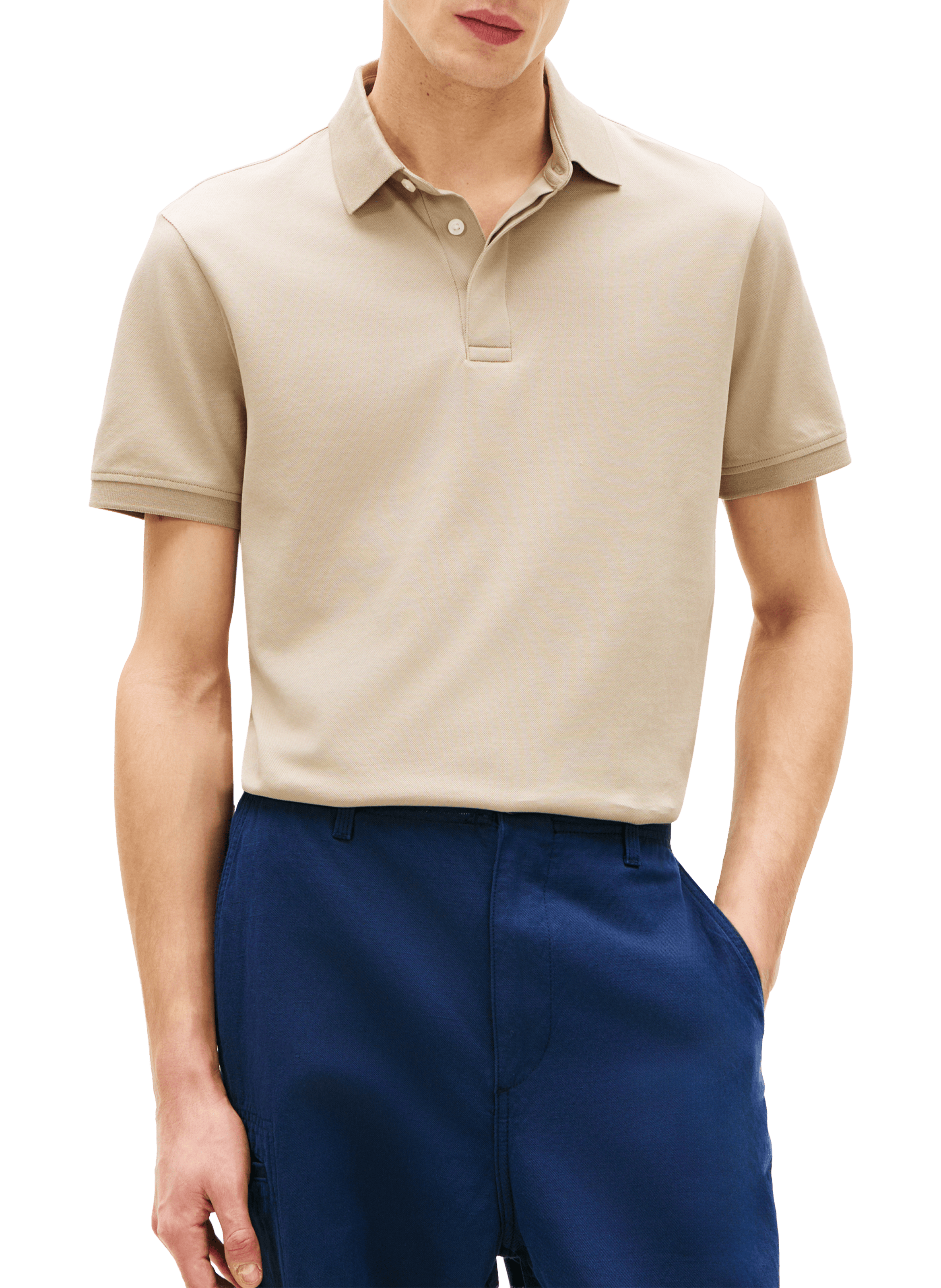 Polo en coton TOMMY HILFIGER Beige