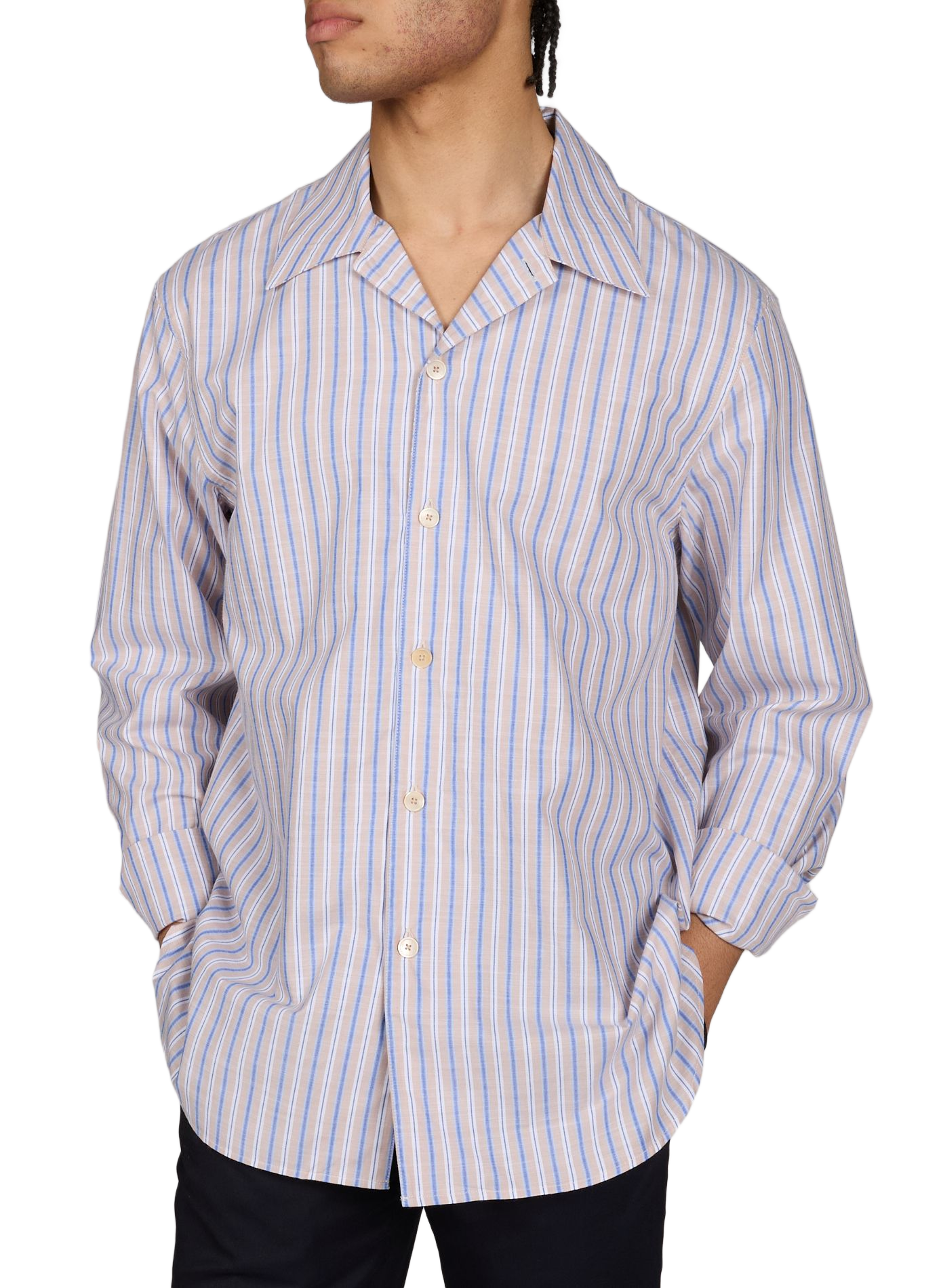 Chemise droite en coton PAUL SMITH Beige