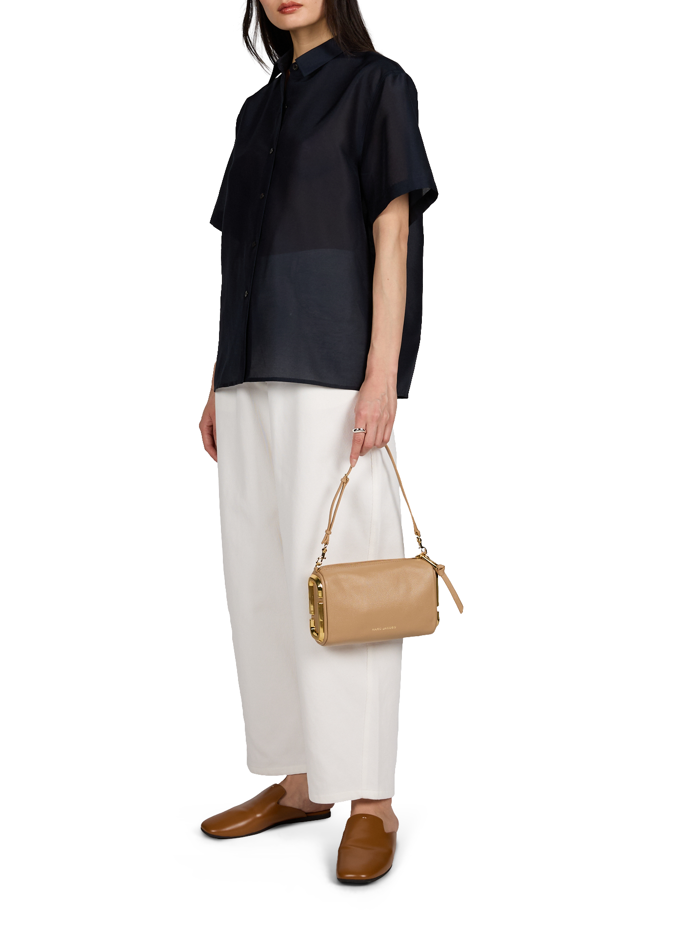 The Snapshot grained leather handbag MARC JACOBS Brown