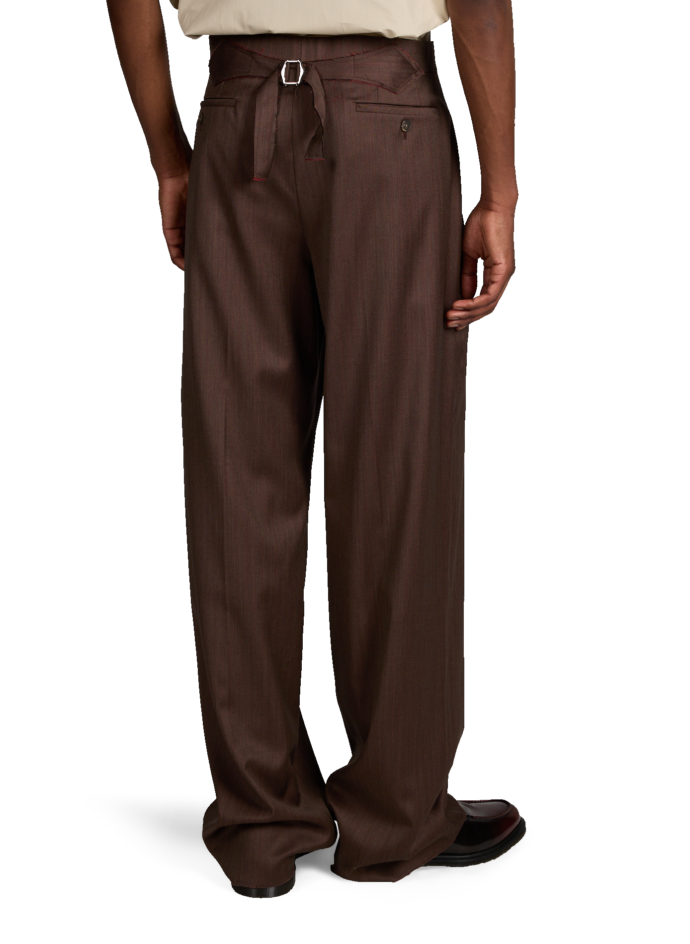 Wool and silk suit trousers SONIA CARRASCO Brown