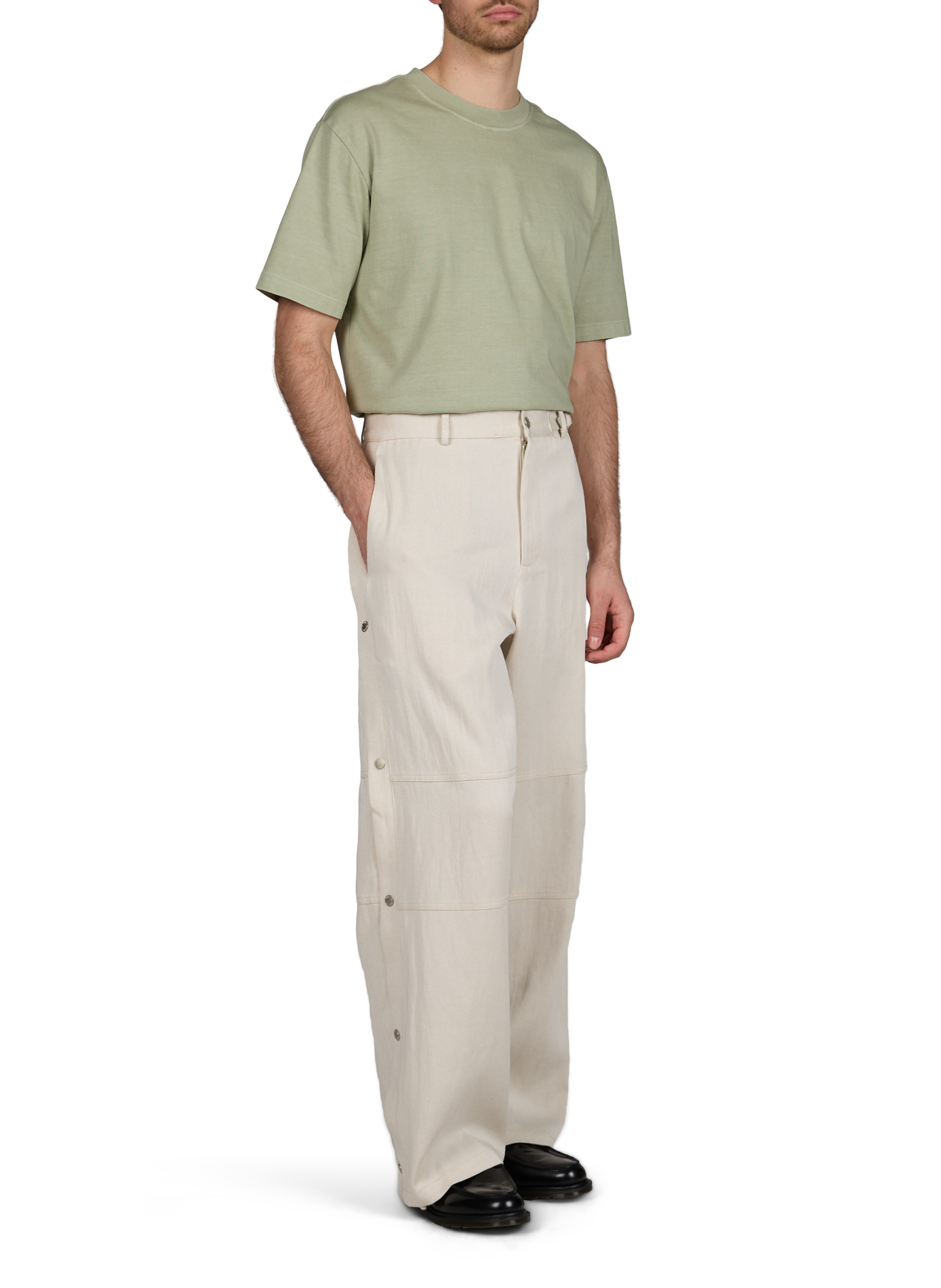 T-shirt droit manches courtes en coton MINIMUM Vert