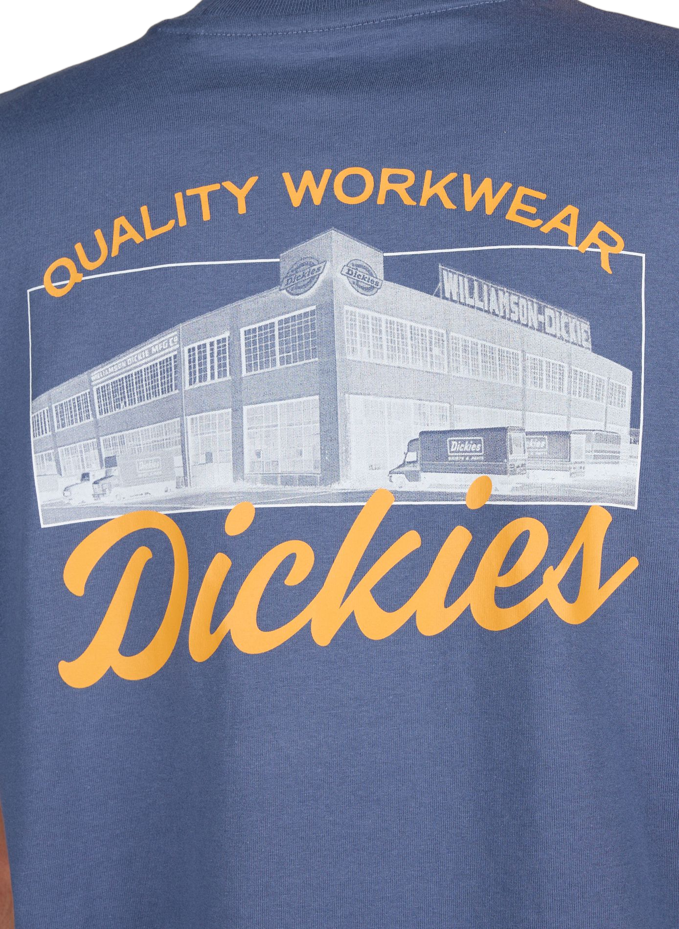 Straight printed cotton t-shirt DICKIES Blue