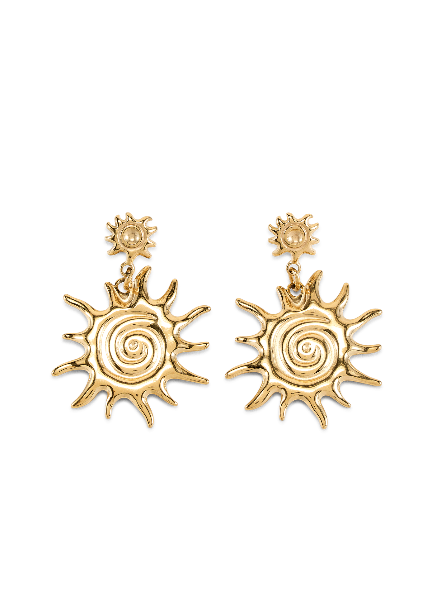 Sun earrings AU PRINTEMPS PARIS Golden