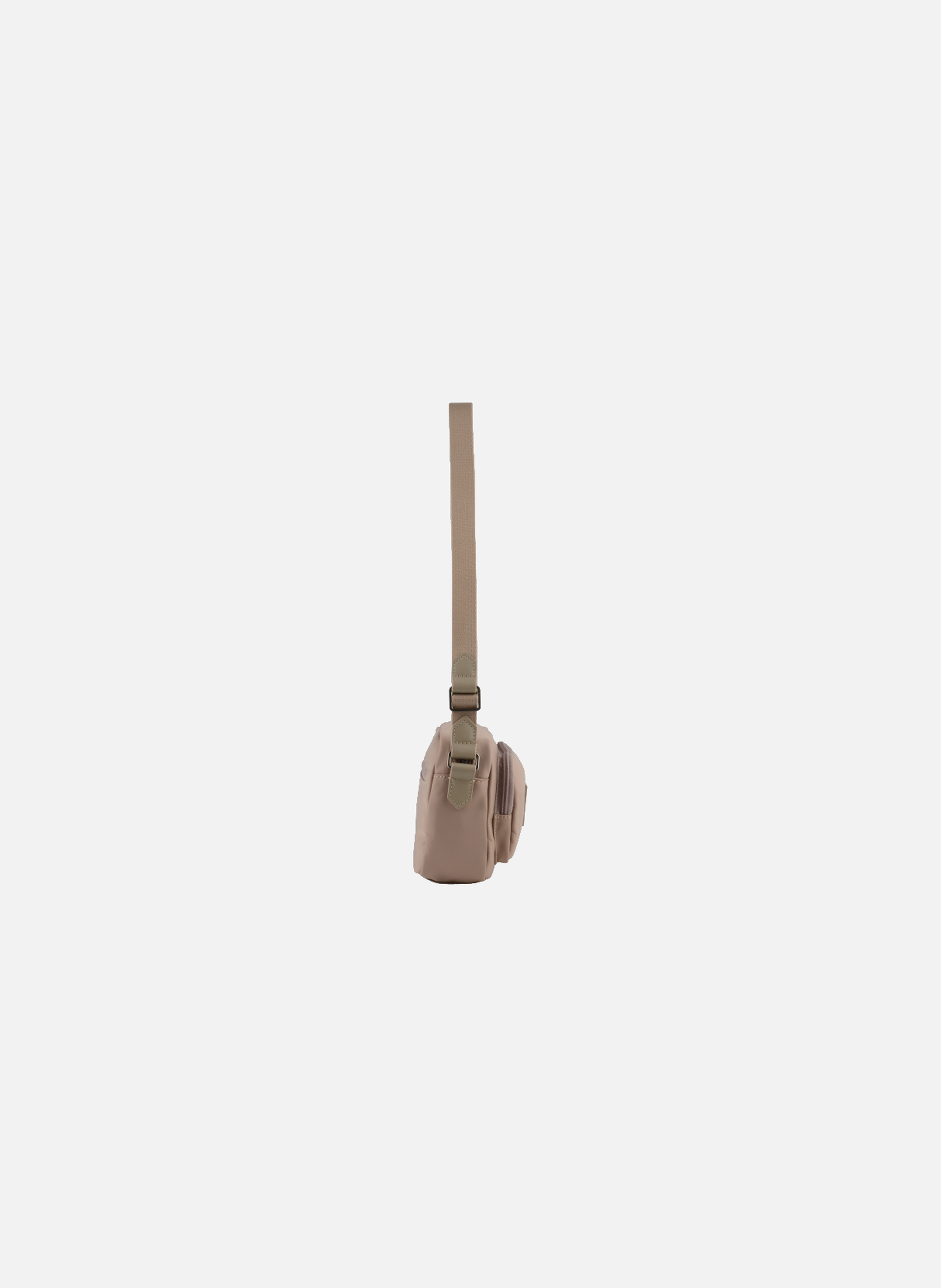 Escale | sac porté travers en toile garnie cuir POURCHET Marron