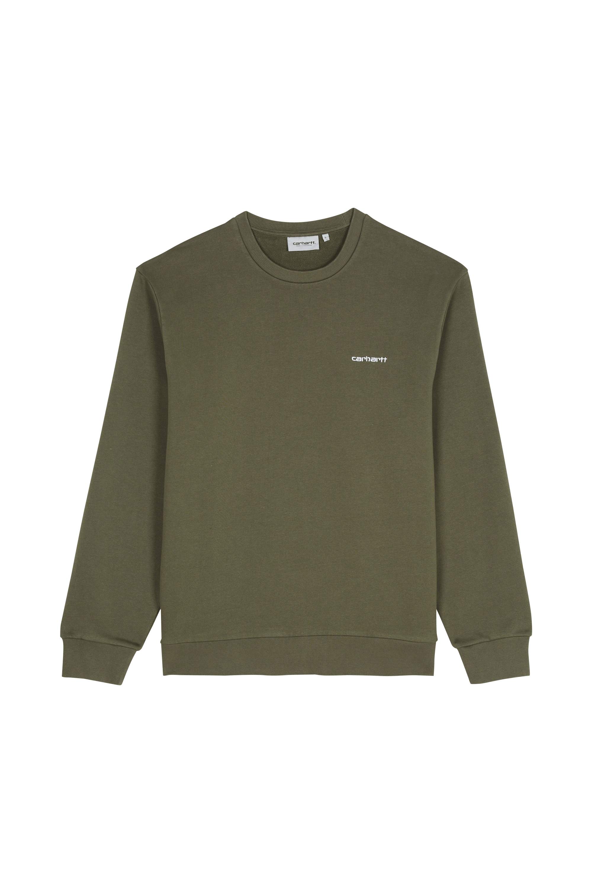 Sweatshirt script embroidery sweat CARHARTT WIP Kaki