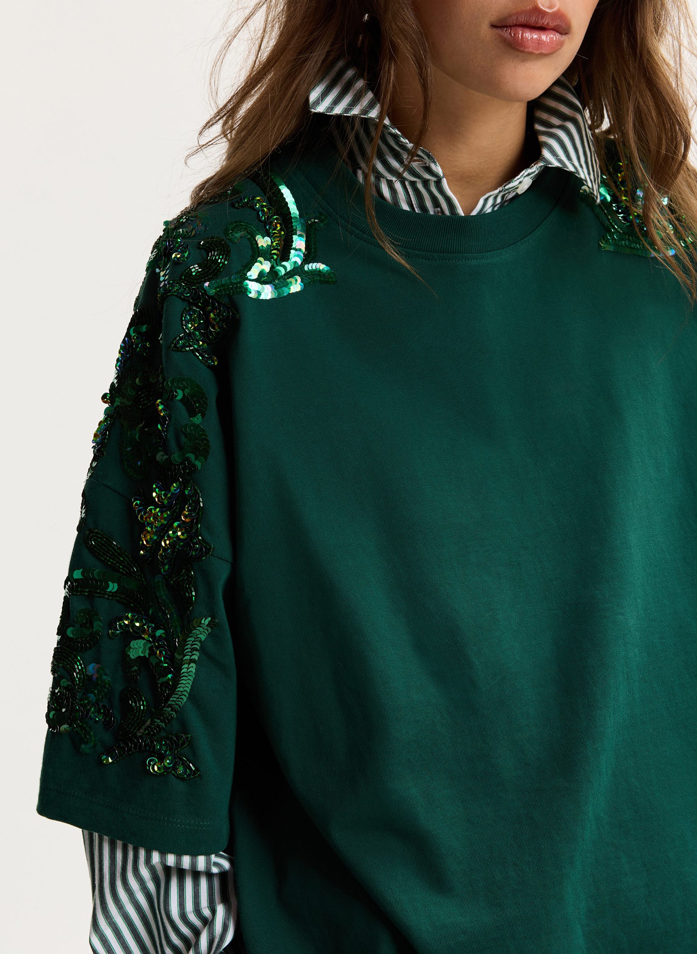 Tee-shirt oversize col rond kangoo ESSENTIEL ANTWERP Vert